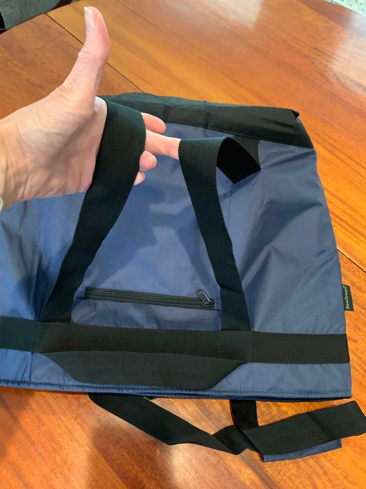 BeeGreen Cooler Bag Soft Insulated Tote for Beach Travel Grocery Shopping Lunch Portable Large Ice Coolers with Handle Hard Freezer Bags with Zippered Top Foldable Leakproof Delivery Totes Navy customer photo 1