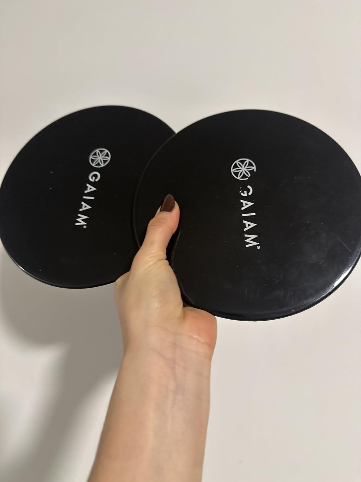 Gaiam Core Sliding Discs - Dual Sided Workout Sliders for Carpet & Hardwood Floor - Home Ab Pads Exercise Equipment Fitness Sliders for Women and Men customer photo 2