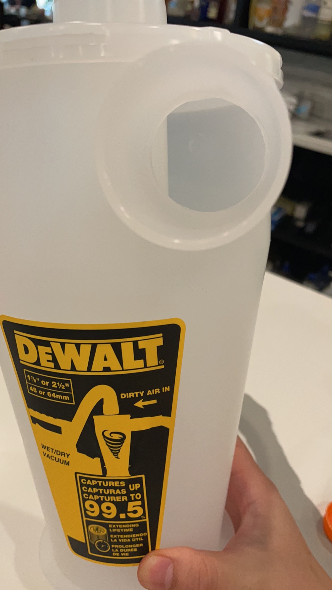 Dewalt Dust Separator for Wet/Dry Shop Vacuums, Cyclone Dust Collector Up To 99.5% Efficiency, High-performance Cycle Powder Collector Filter, Dust Collector Model: DXVCS001 customer photo 2