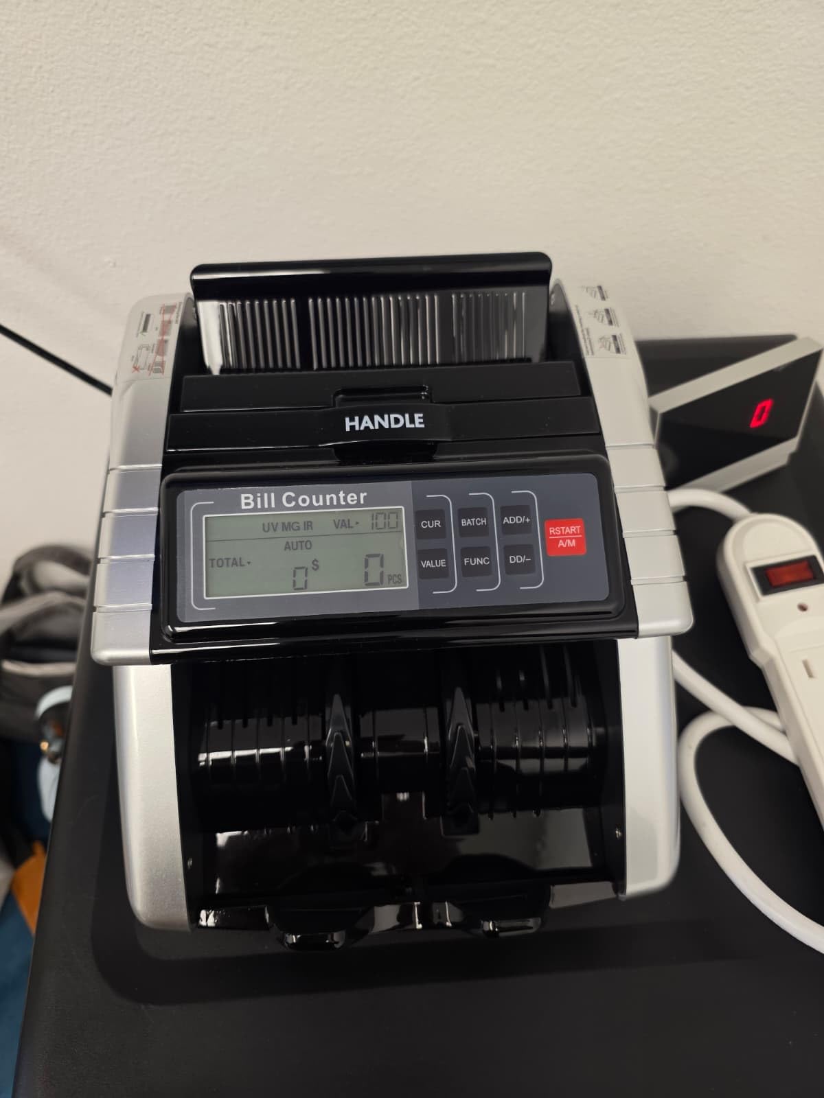 Aneken Money Counter Machine with Value Count, Dollar, Euro UV/MG/IR/DD/DBL/HLF/CHN Counterfeit Bill Detectors，Add and Batch Modes, Cash Counter with LCD Display | Jam-free and durable customer photo 1