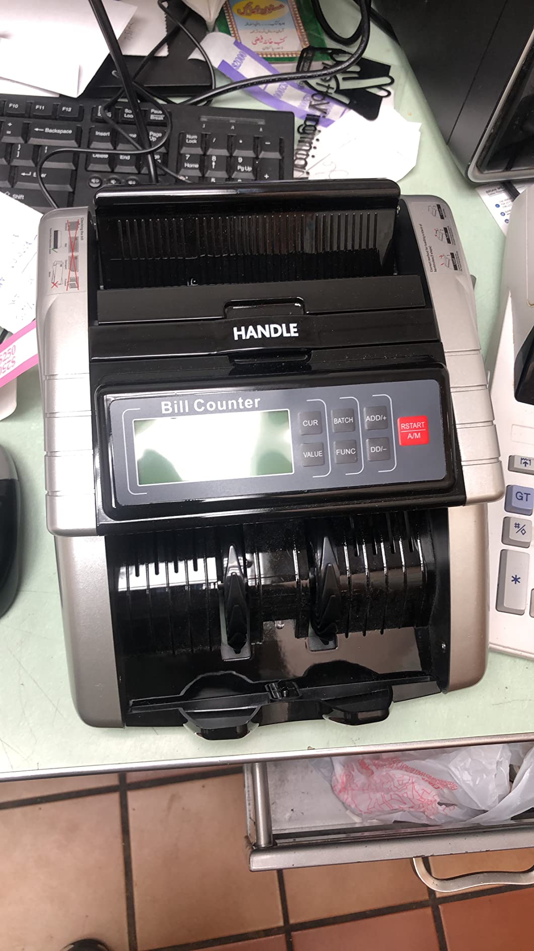 Aneken Money Counter Machine with Value Count, Dollar, Euro UV/MG/IR/DD/DBL/HLF/CHN Counterfeit Bill Detectors，Add and Batch Modes, Cash Counter with LCD Display | Jam-free and durable customer photo 2