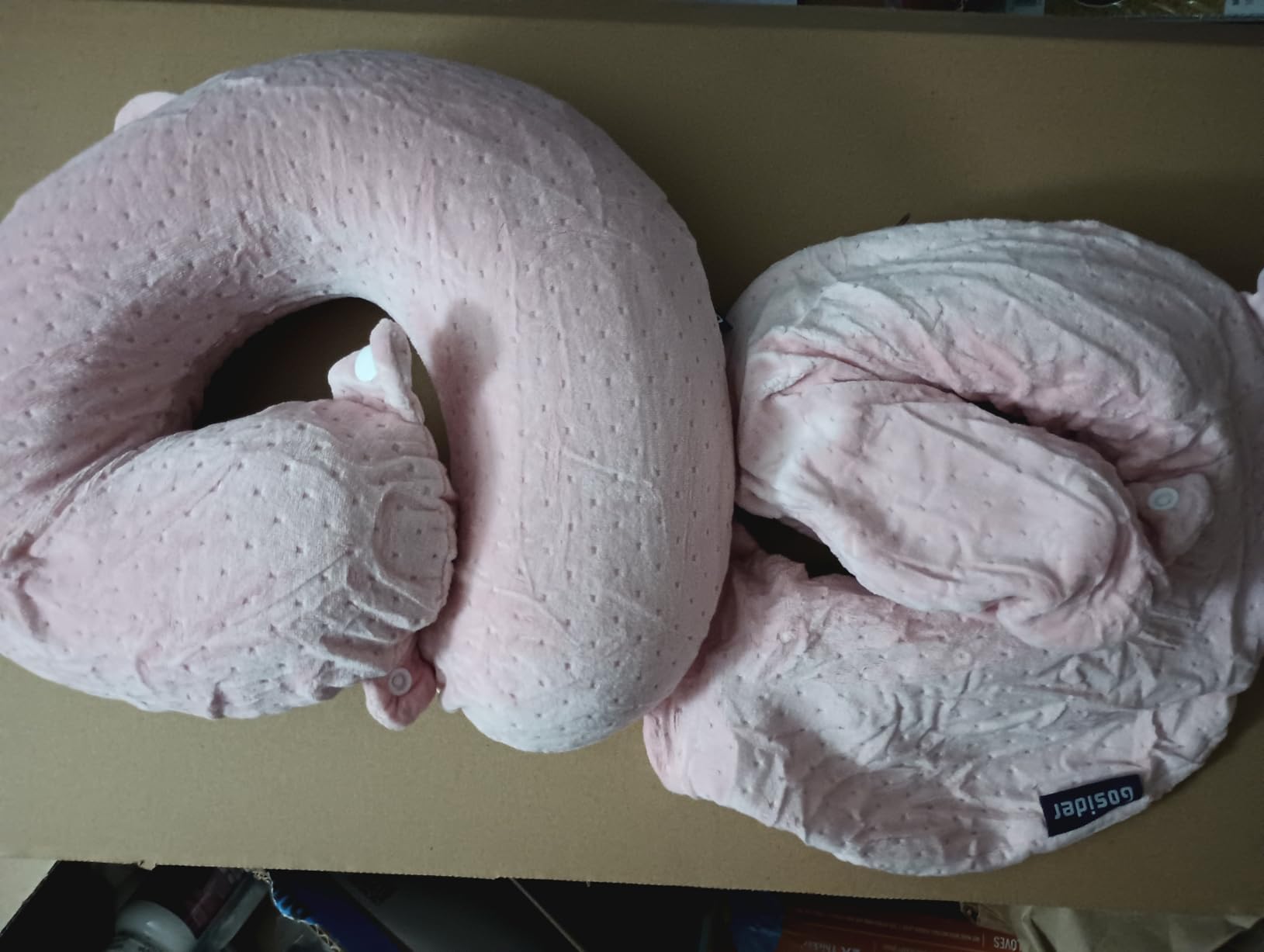 Neck Pillows for Sleeping, Memory Foam Travel Pillow, Pink customer photo 2