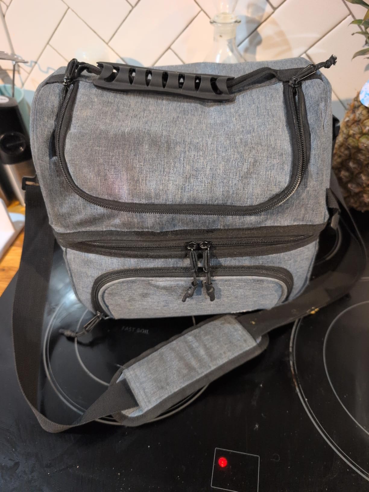 MIER Lunch Box for Men Dual Compartment Adult Lunch Bag for Work Army Green customer photo 2