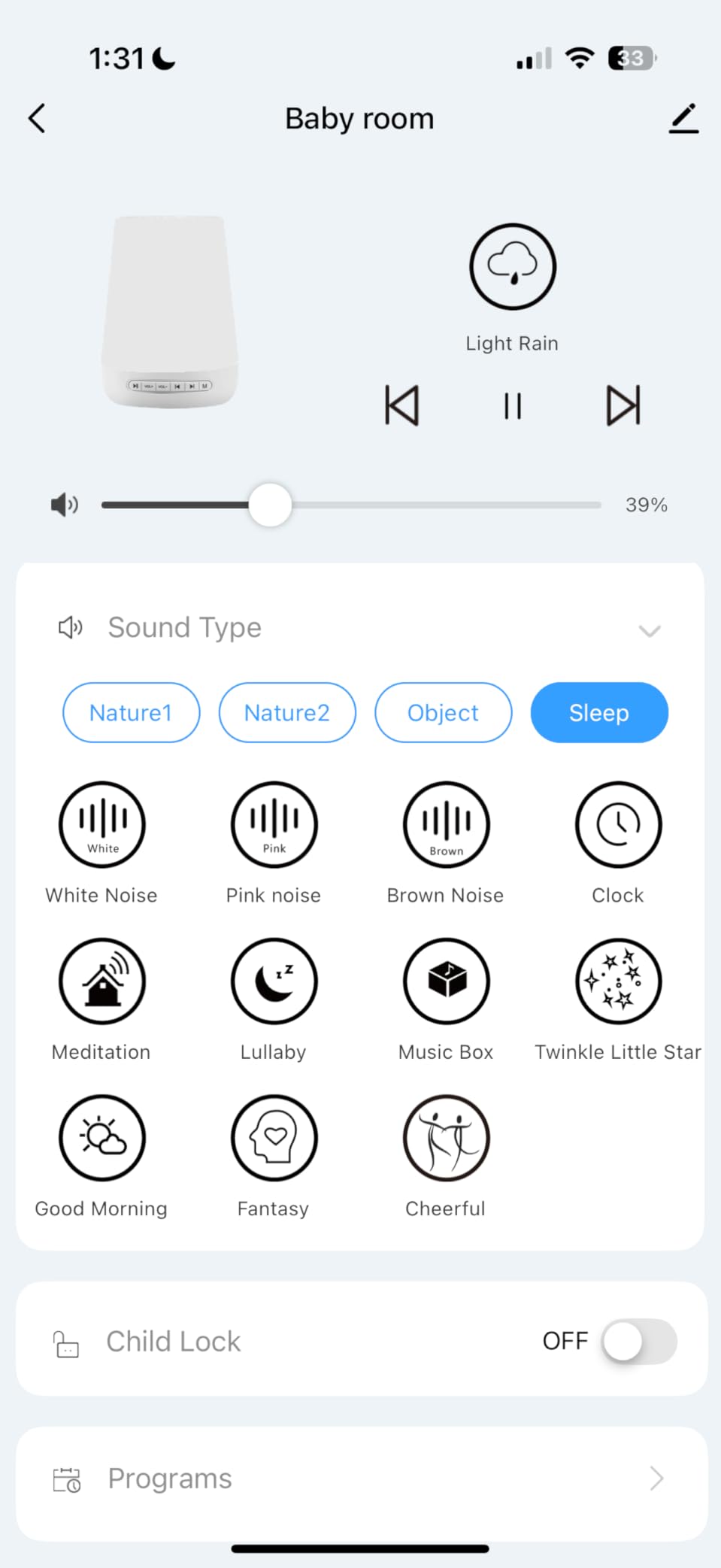 Momcozy Smart Baby Sound Machine with Night Light, White Noise Machine customer photo 1