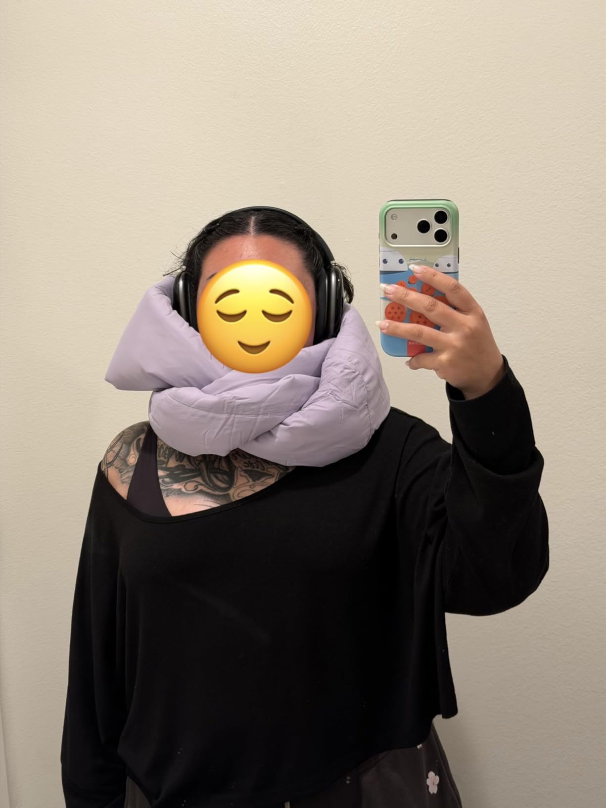 Huzi Infinity Pillow - Home Travel Soft Neck Scarf Support Sleep (Terracotta) customer photo 2