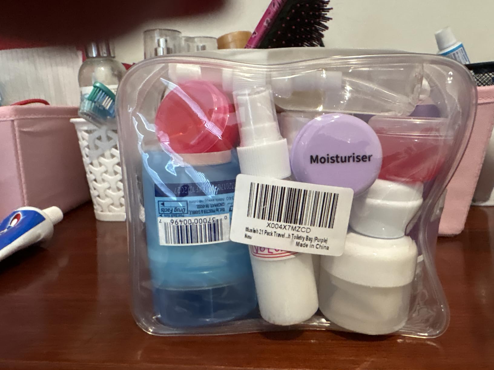 Muslish 21 Pack Leak Proof Silicone Travel Bottles Set, TSA Approved Containers for Toiletries, Travel Size Accessories and Shampoo Conditioner Bottles with Toiletry Bag (BPA Free) customer photo 1