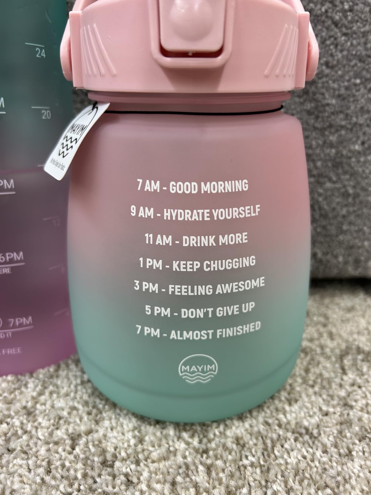 Sahara Sailor Water Bottle 32oz, Tritan Sports Bottle with Time Marker customer photo 2