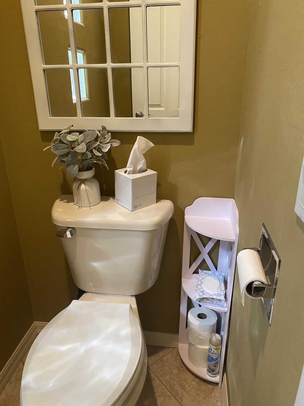 J JINXIAMU Corner Shelf Small Bathroom: Frees Up 65% Bath Space for Renters customer photo 1