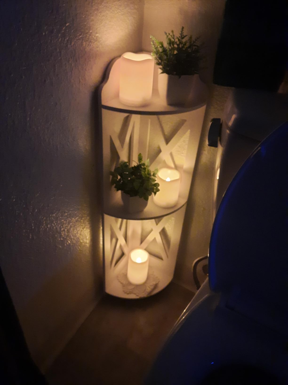 J JINXIAMU Corner Shelf Small Bathroom: Frees Up 65% Bath Space for Renters customer photo 2