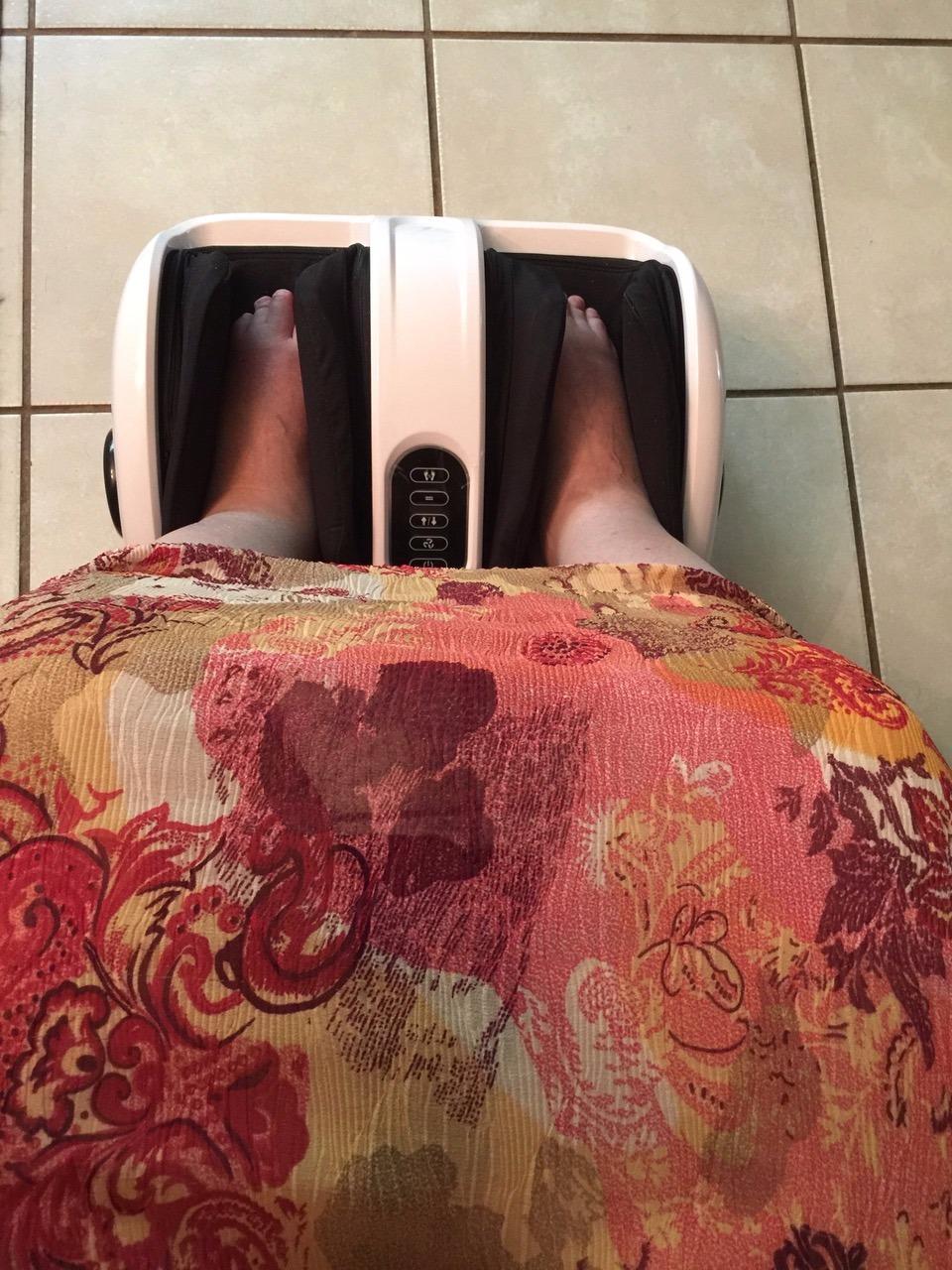Cloud Massage Shiatsu Foot Massager with Heat, Standard Size, White customer photo 1