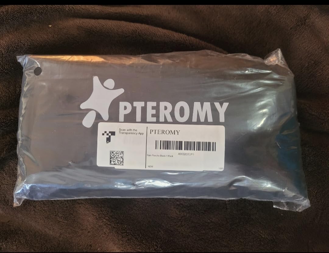 PTEROMY Hooded Rain Poncho for Adults, Reusable Waterproof Raincoat customer photo 1