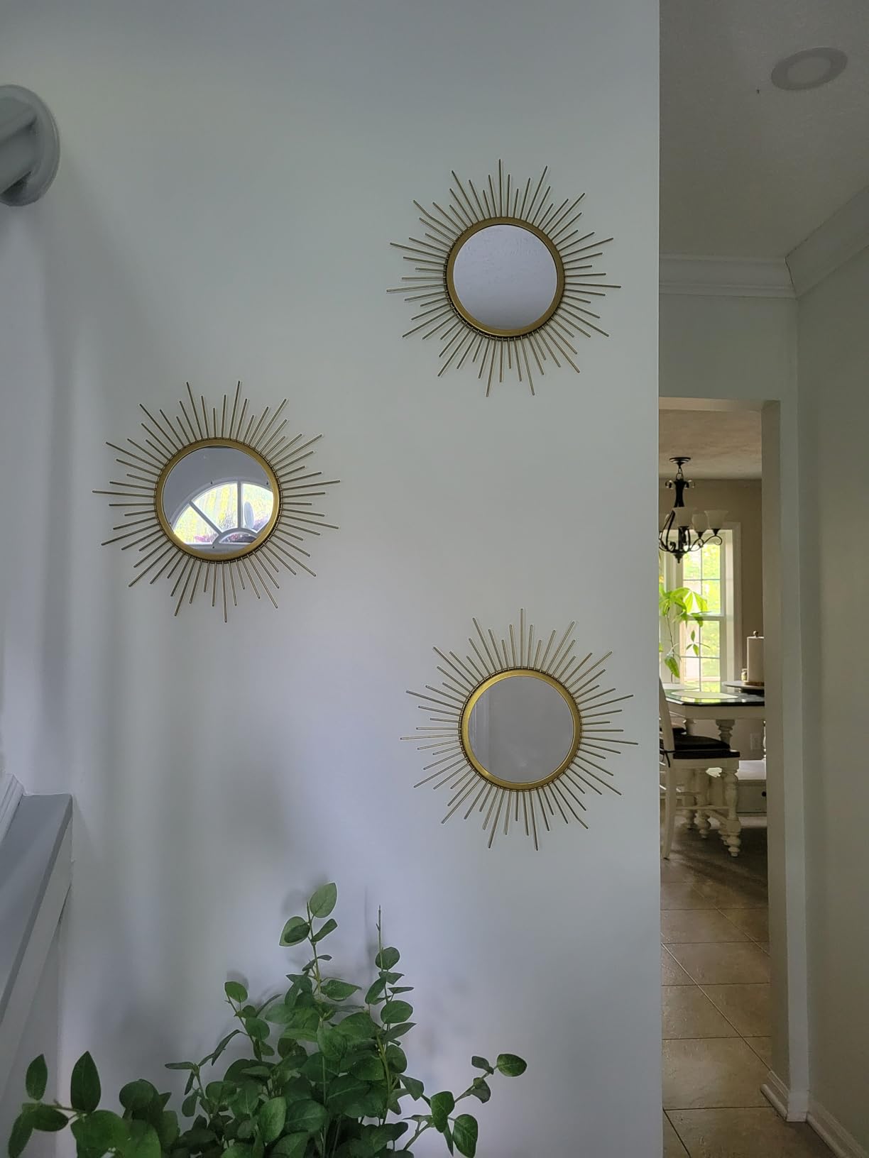 3 Set Sunburst Round Mirrors for Wall Decor Bedroom Bathroom customer photo 1