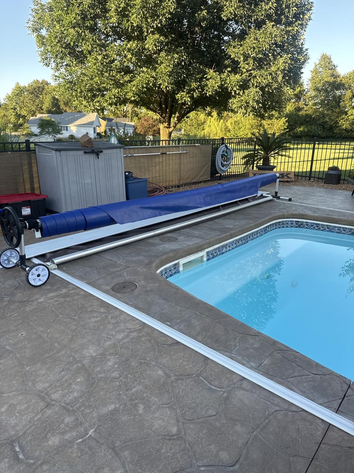18FT Pool Cover Reel Set for Inground Pools, Fits 6-18 ft Wide Pool customer photo 2
