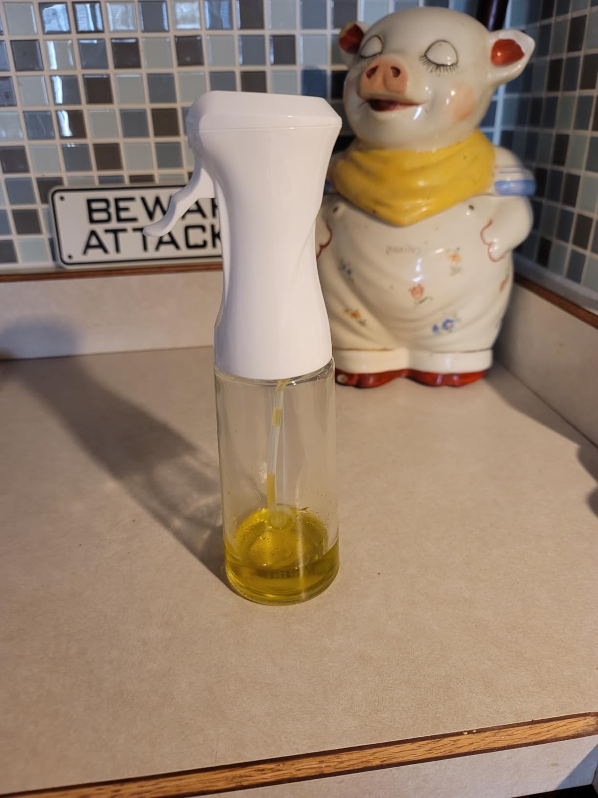 Oil Sprayer for Cooking- 200ml Glass Olive Oil Sprayer Mister, Olive Oil Spray Bottle, Kitchen Gadgets Accessories for Air Fryer, Canola Oil Spritzer, Widely Used for Salad Making, Baking, Frying,BBQ4 customer photo 1