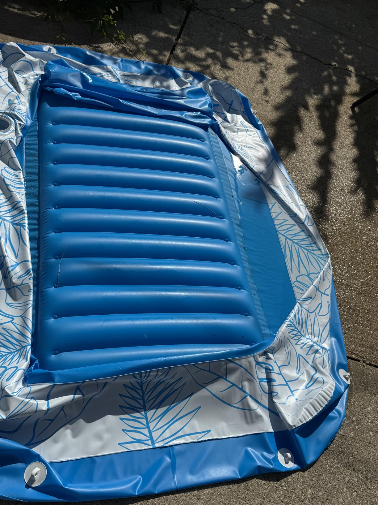 Inflatable Tanning Pool Lounger Float - Jasonwell 4 in 1 Sun Tan Tub Sunbathing Pool Lounge Raft Floatie Toys Water Filled Tanning Bed Mat Pad for Adult Blow Up Kiddie Pool Kids Ball Pit Pool (L) customer photo 2