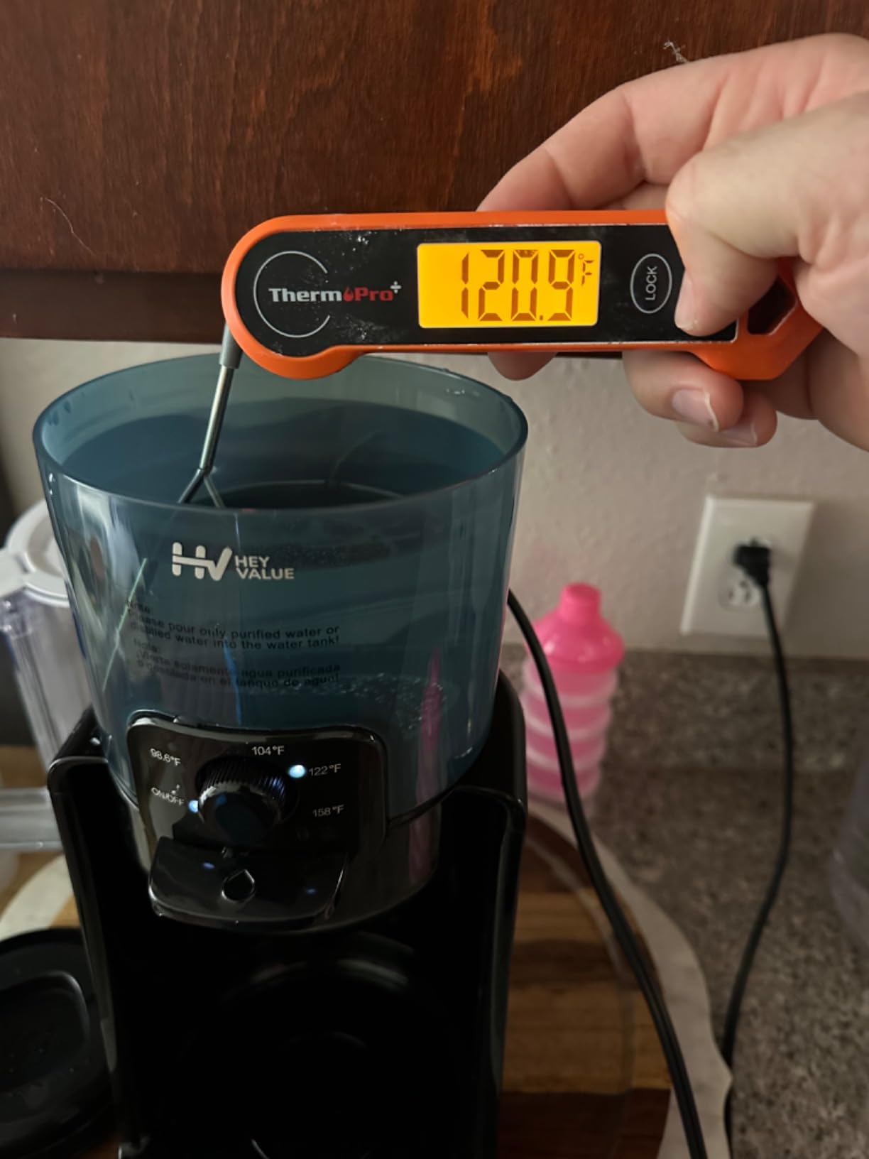 HEYVALUE Water Warmer for Baby Formula with Night Light,Bottle Warmer,Black customer photo 1