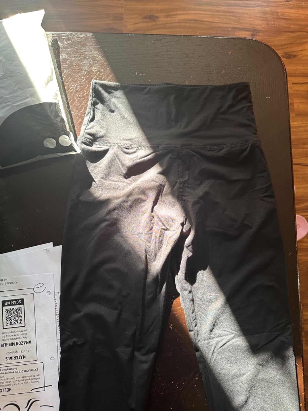NexiEpoch 4 Pack Leggings for Women - High Waisted Tummy Control Soft Black Capri Yoga Pants with Pockets for Workout customer photo 2