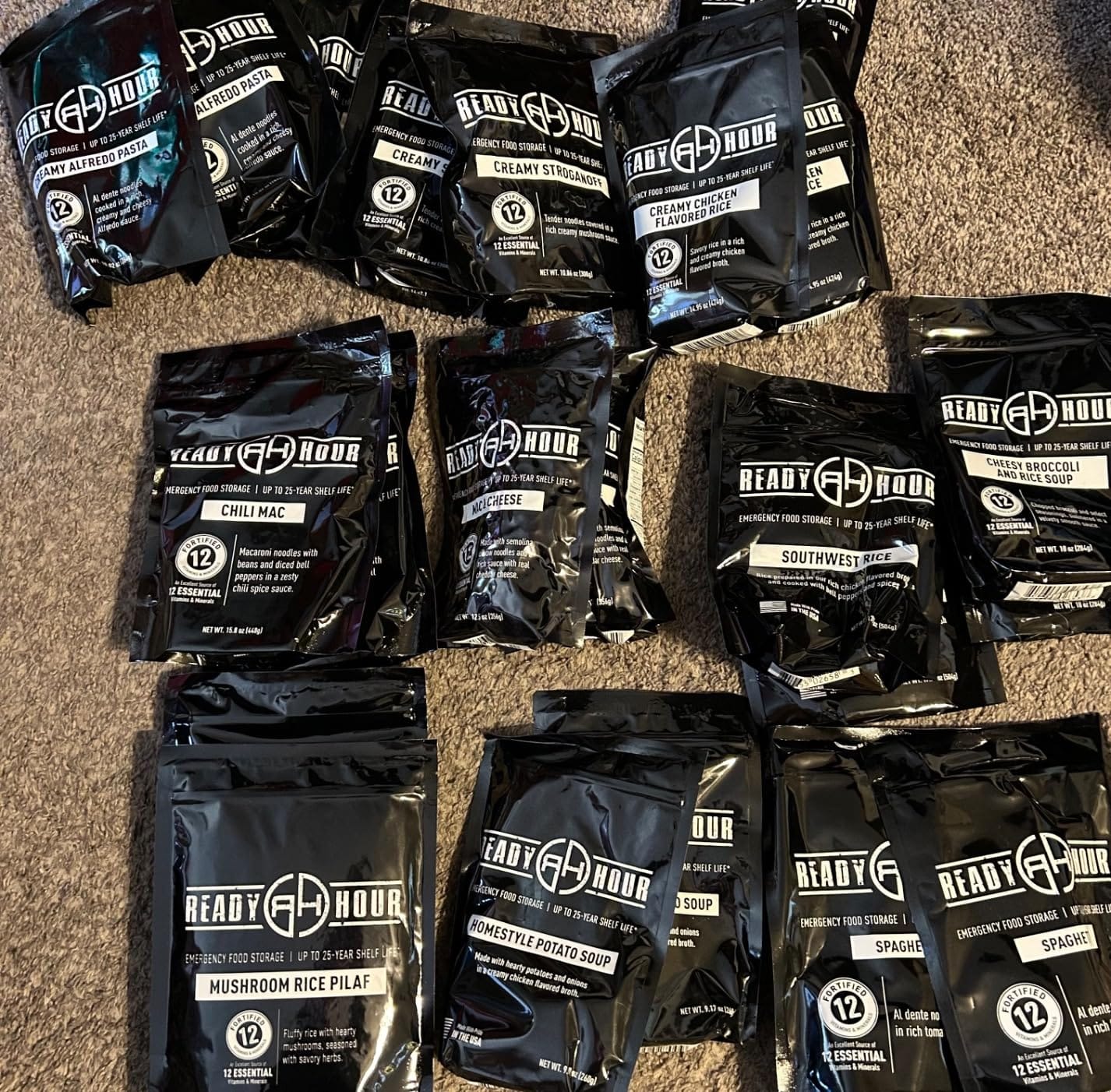Ready Hour 120 Serving Entree Bucket-Freeze Dried Emergency Food Supply-Survival Meals with Long Shelf Life-Prepper Essentials for Disaster, Camping, Hiking, or Outdoor Use customer photo 1