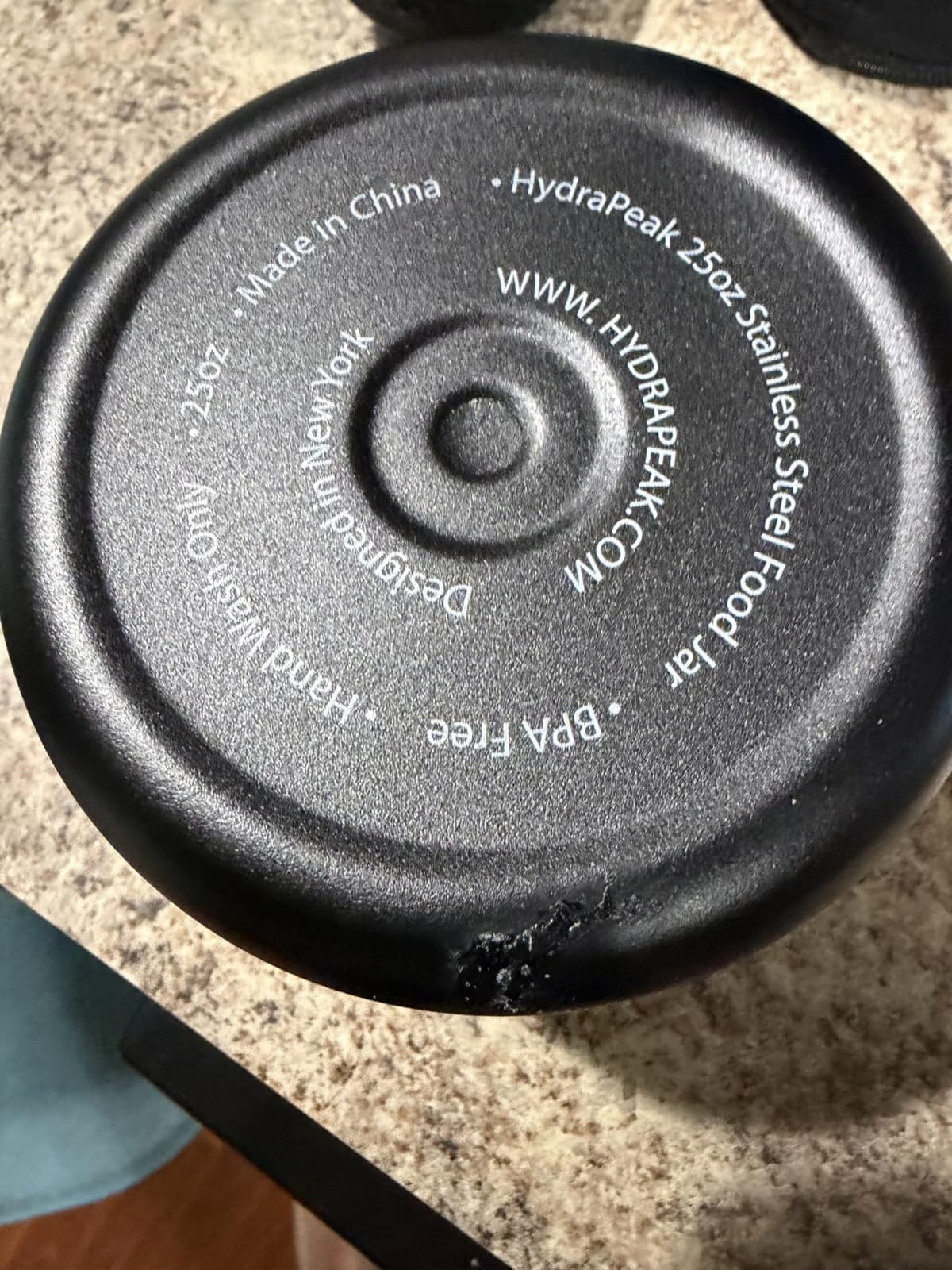 Hydrapeak 25oz Stainless Steel Vacuum Insulated Food Jar for Hot Food and Cold Food, Wide Mouth Leak-Proof Soup Jar for Adults, 10 Hours Hot and 16 Hours Cold (Black) customer photo 1