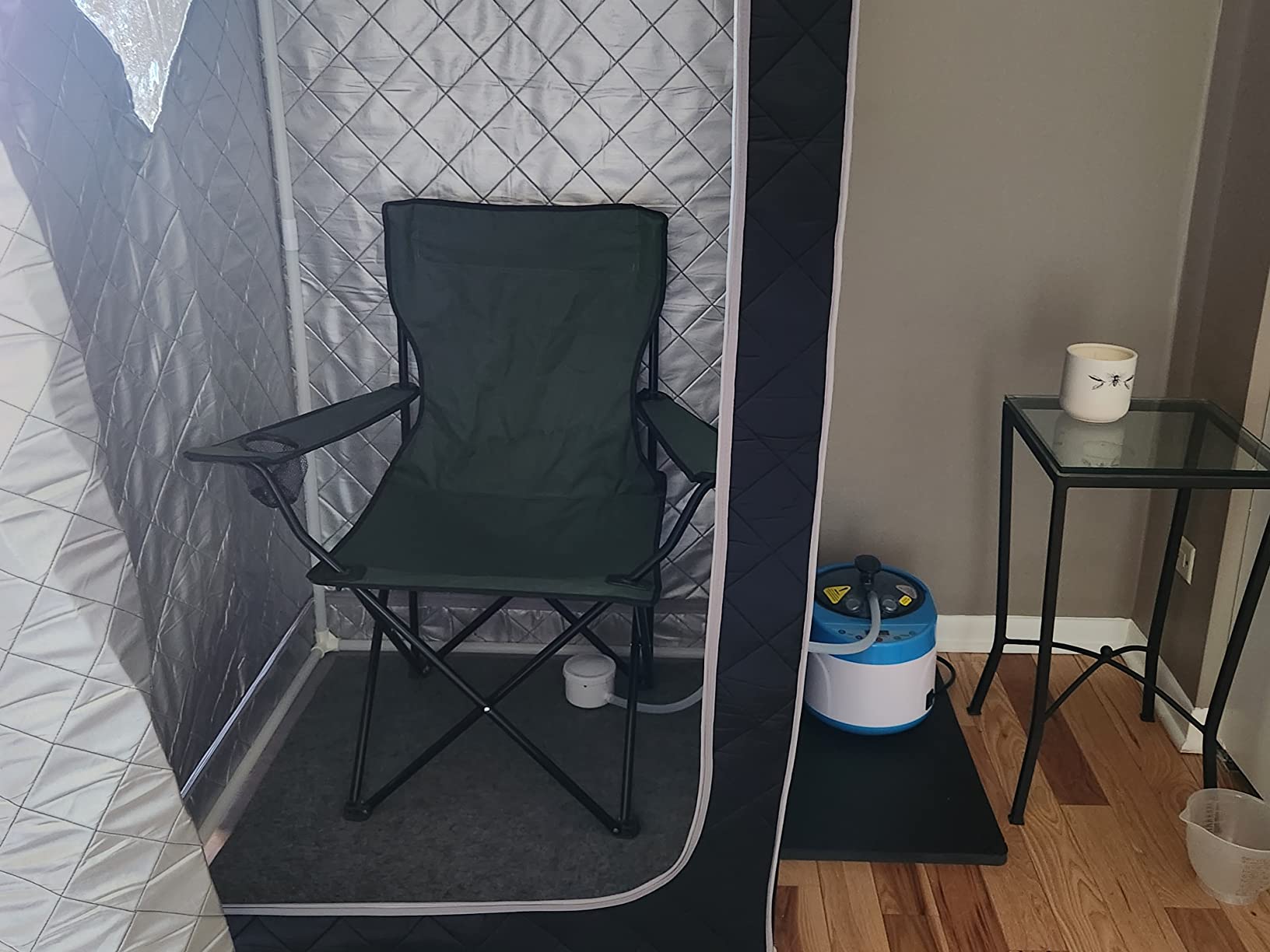 ZONEMEL Full Size Portable Steam Sauna Kit, Personal Full Body Home Spa for Detox, Relaxation, 4 Liters 1500 Watt Steamer, Remote Control, Timer, Foldable Chair (L31.5 x W31.5 x H55.1, 3 Windows) customer photo 2