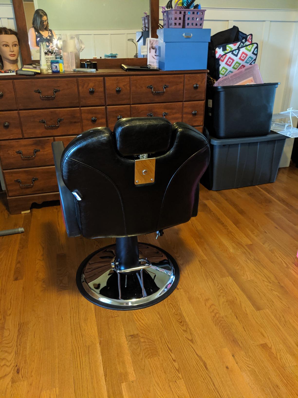 Artist hand Barbers Chairs, Heavy Duty Hydraulic Reclining Salon Chair | All Purpose, Extra Wide, Adjustable Height & Headrest, Beauty Salon & Spa Equipment for Hair Stylist, Barbers customer photo 2