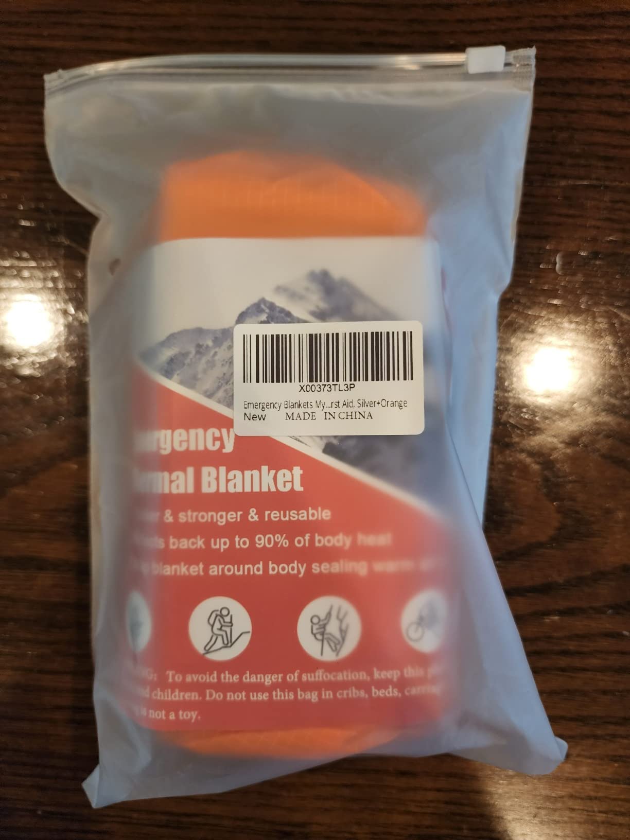ANLOKE Emergency Blankets Mylar Thermal Blanket,(10 Pack) of Gigantic Space Blanket 84 * 64 in. Survival Blankets Heavy Duty Camping Gear,First Aid customer photo 2