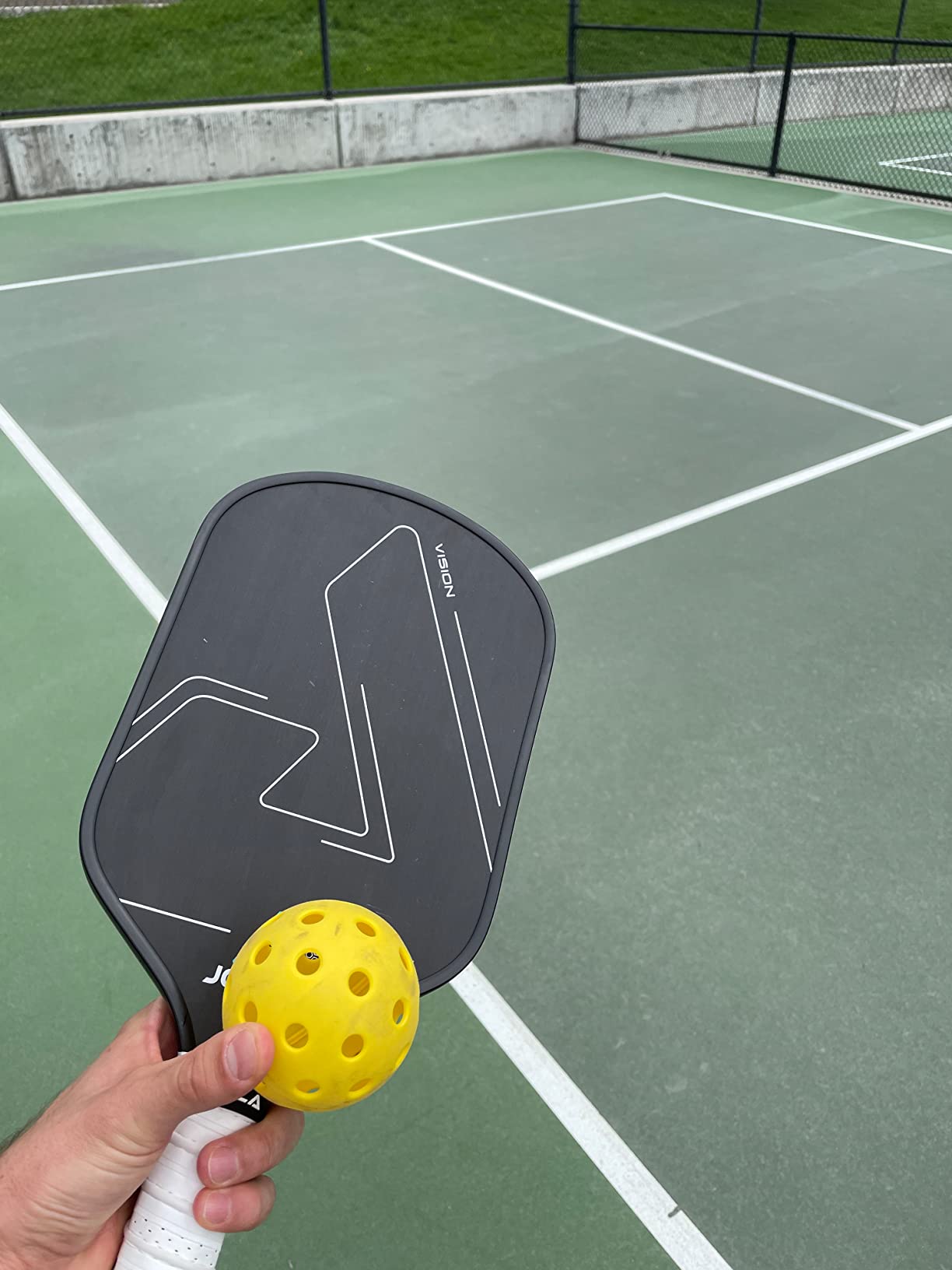 JOOLA Vision Pickleball Paddle with Textured Carbon Grip Surface Technology for Maximum Spin and Control with Added Power - Polypropylene Honeycomb Core Pickleball Racket 16mm customer photo 2