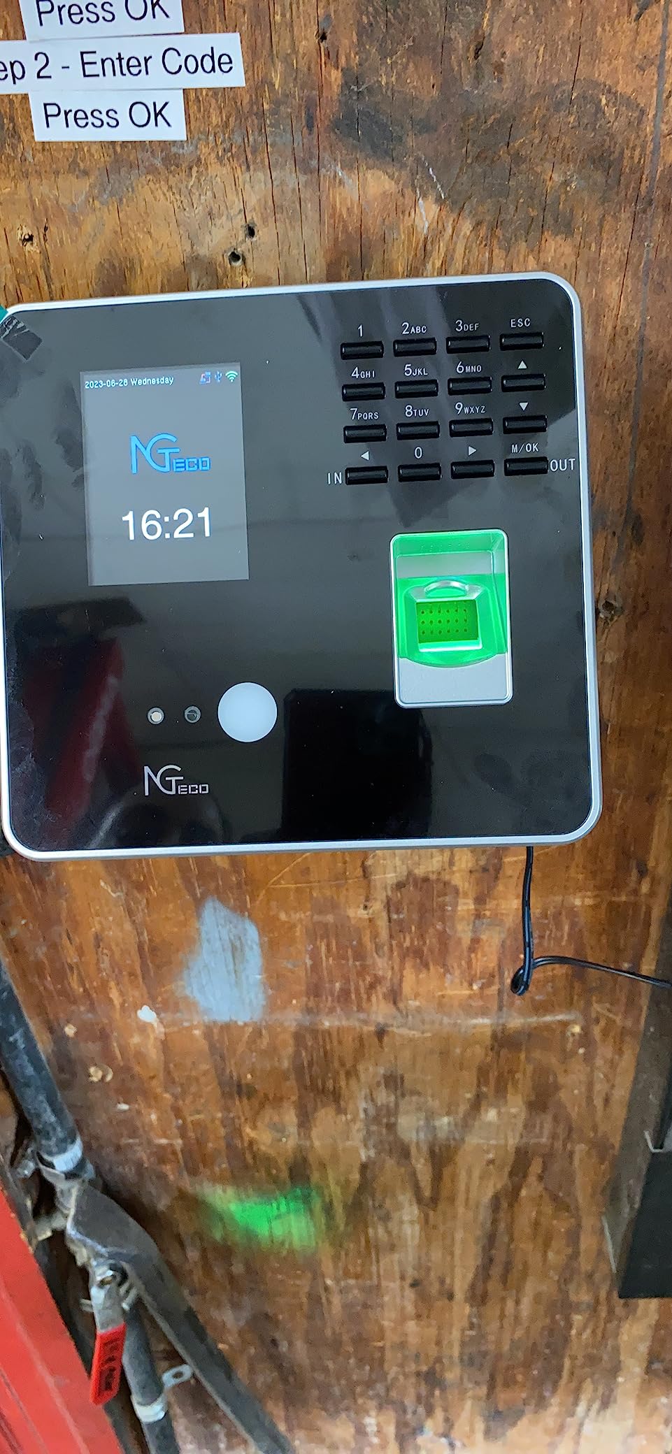 NGTeco Time Clocks for Employees Small Business with Face, Finger Scan, RFID and PIN Punching in One, MB2 Office Time Card Machine Automatic Punch with APP for iOS Android (0 Monthly Fee) customer photo 2