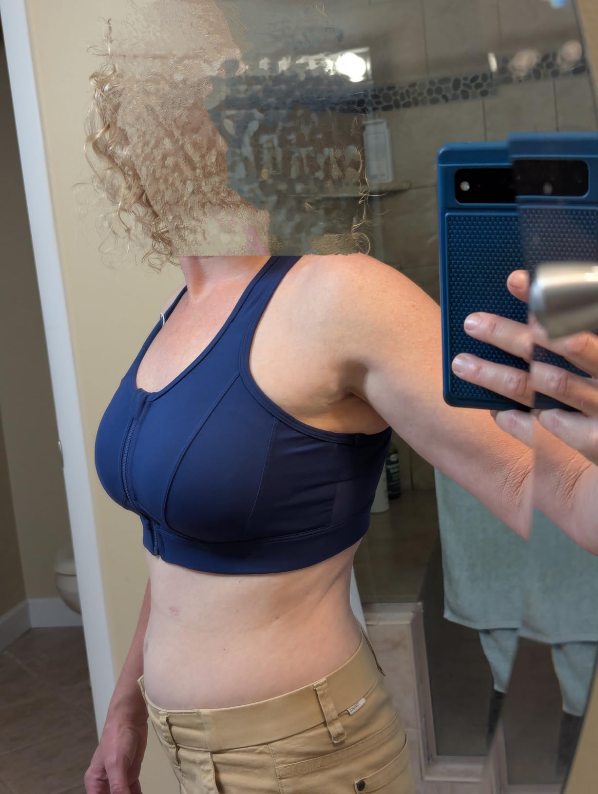 Yvette Zip Front High Impact Sports Bra for Large Bust customer photo 2