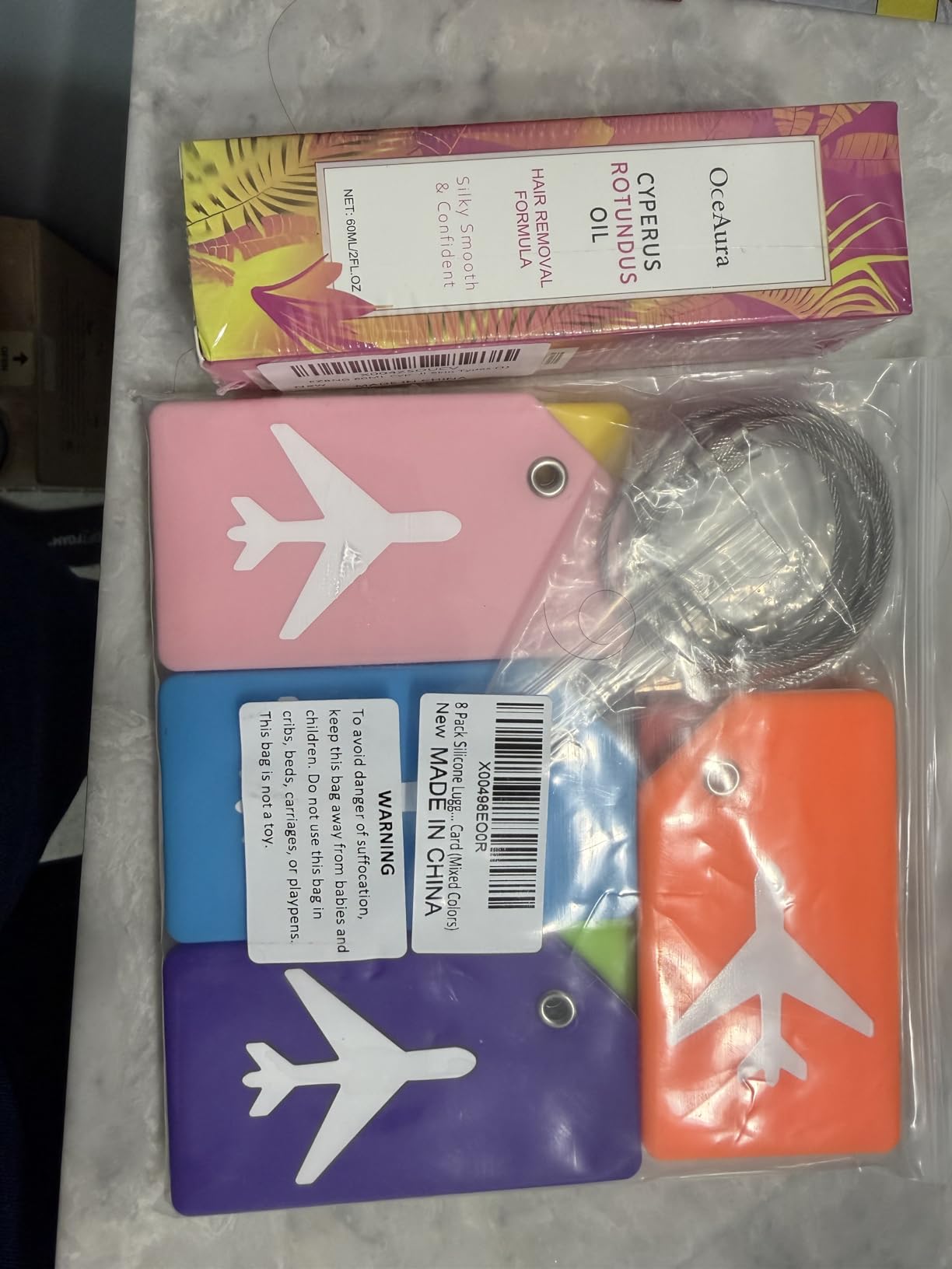 Gostwo 8 Pack Silicone Luggage Tags for Suitcases, Plane Travel Essentials customer photo 2