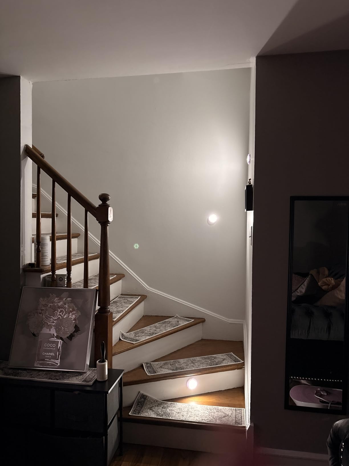 Mlambert 4 Pack Motion Sensor LED Night Light, Cordless Battery-Powered Stick-on Magnet Closet Lights, Safe Lights for Stairs, Cabinet, Cool White customer photo 2