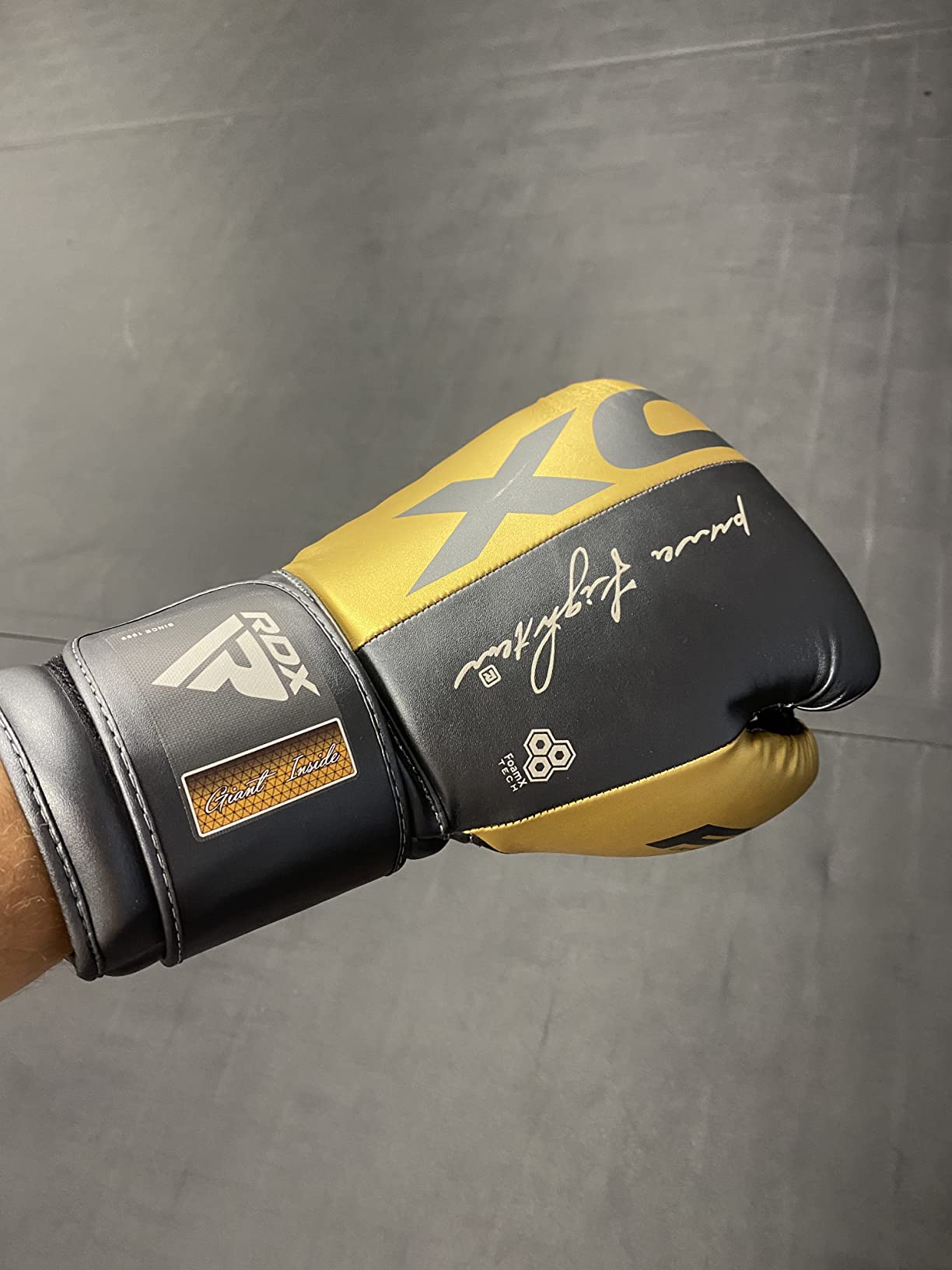 RDX Boxing Gloves, Maya Hide Leather Training Gloves for Muay Thai, Kickboxing, Sparring, Punch Bag, Punching Bag, Kickboxing Gloves, Martial Arts Training, Home Gym, Men, Women, 8 10 12 14 16 oz customer photo 1