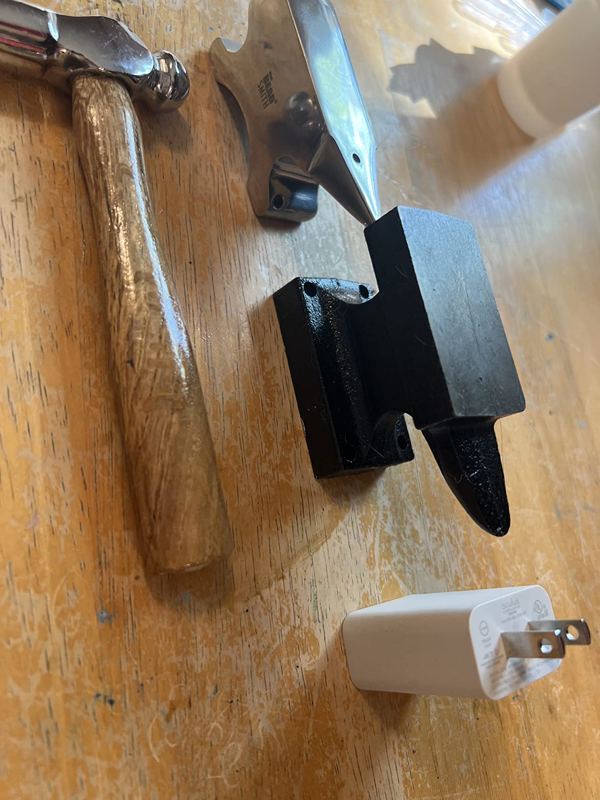 Iron Horn Anvil Bench Block,Small Iron Single Horn Base Jeweler Blacksmith Tool, Metal Stamping Hammer for Jewelry Making customer photo 1