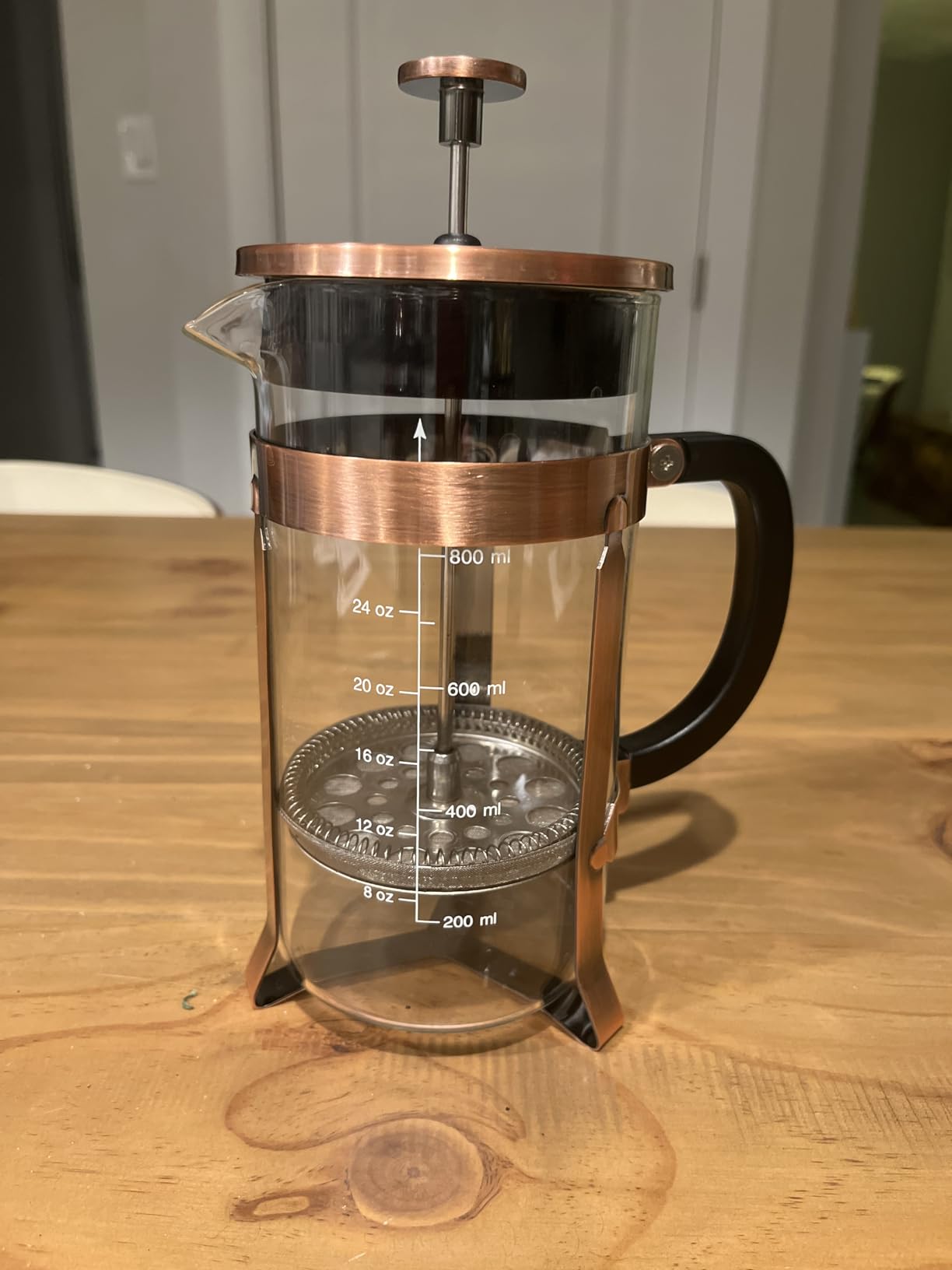 QUQIYSO French Press Coffee Maker, Borosilicate Glass Coffee Press customer photo 1