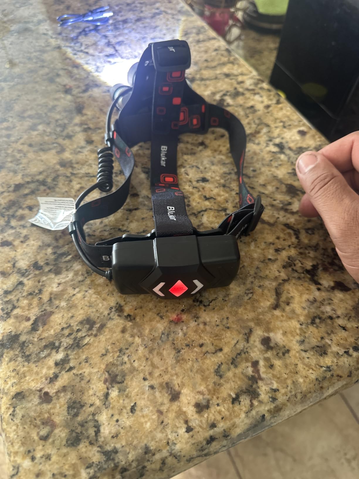 Blukar LED Headlamp Rechargeable,Ultra Bright Headlight with 3 Lights customer photo 1
