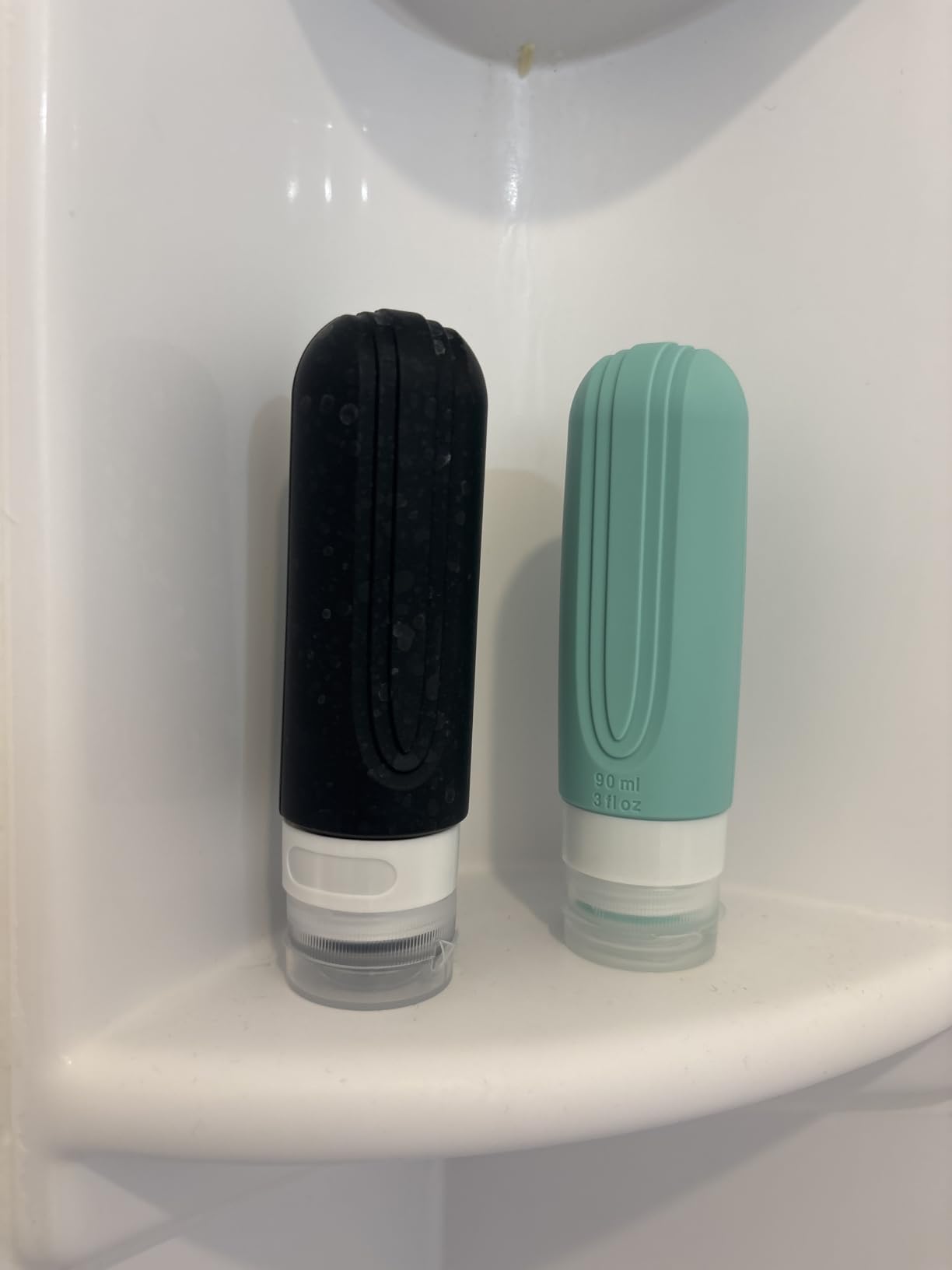Mrsdry Travel Bottles for Toiletries, Tsa Approved 3oz Travel Size Containers BPA Free Leak Proof Refillable Liquid Silicone Squeezable Travel Accessories for Shampoo Conditioner Lotion (4 Pack) customer photo 2
