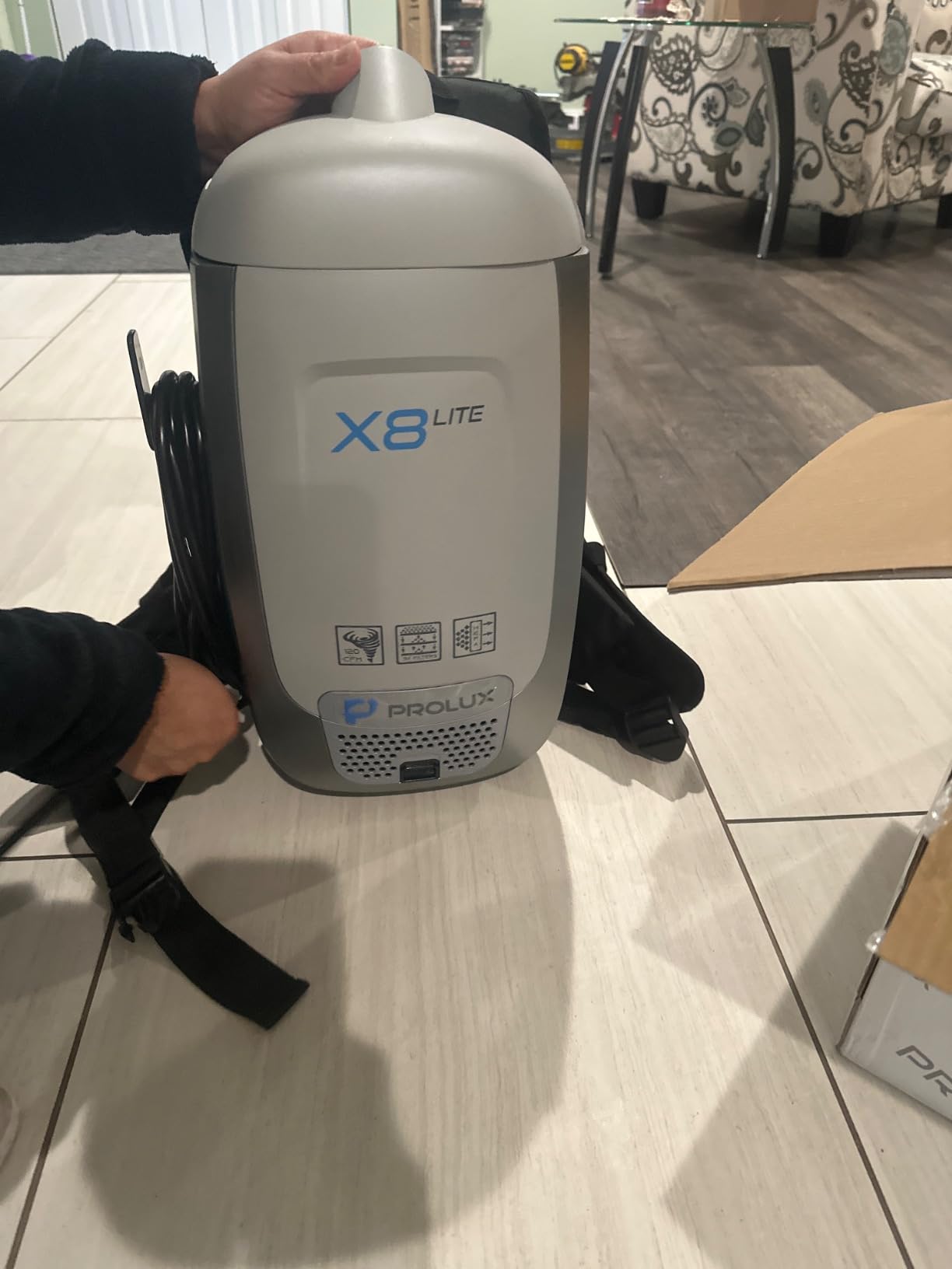 Prolux X8 Lite Backpack Canister Vacuum – Lightweight HEPA Filtration for Multi-Surface Cleaning customer photo 2