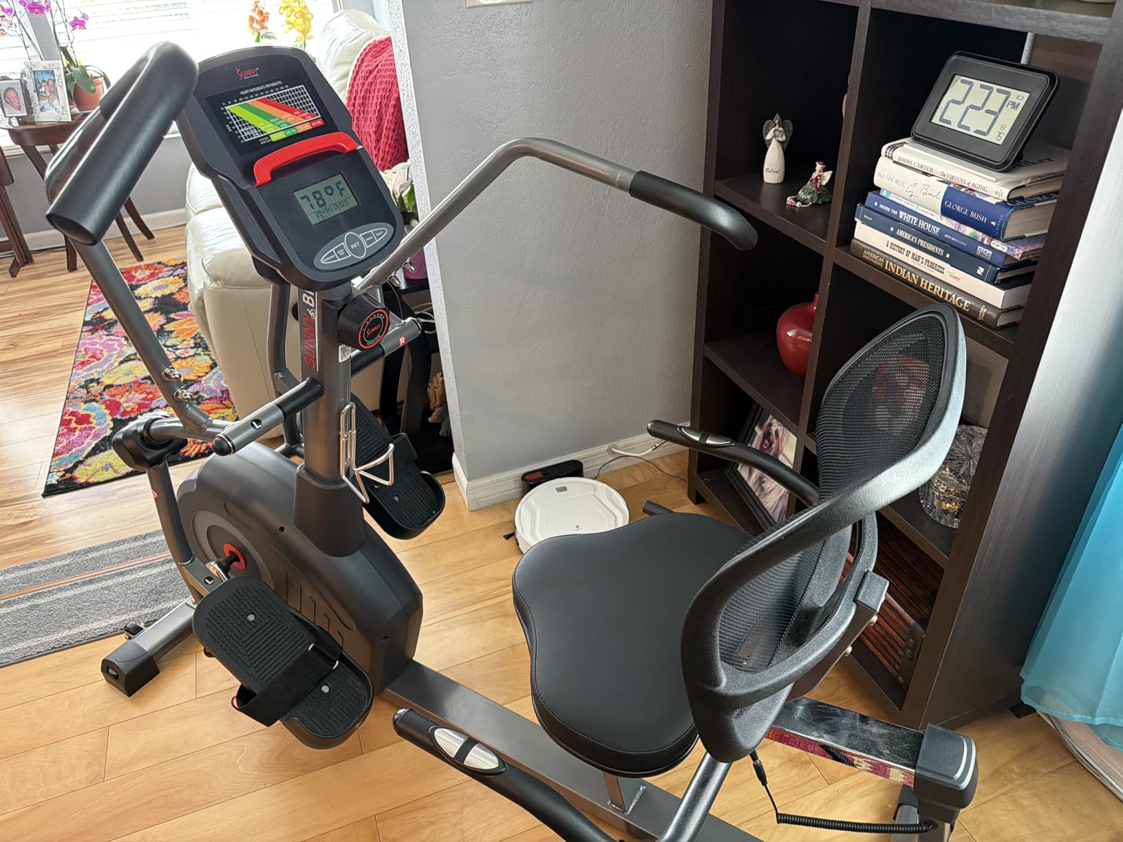 Sunny Health & Fitness Smart Recumbent Cross Trainer with Arm Exerciser customer photo 1
