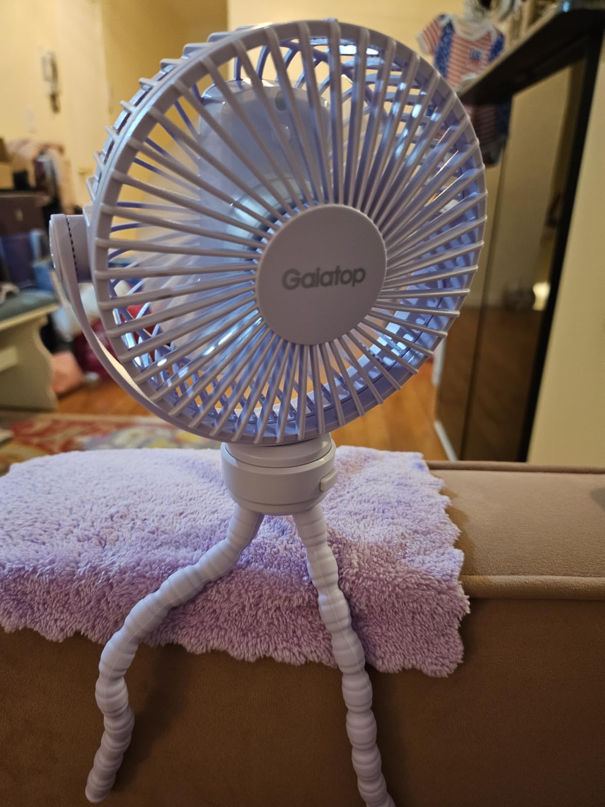 Gaiatop Mini Portable Stroller Fan, Small Clip on Fan 3 Speed Rechargeable customer photo 1