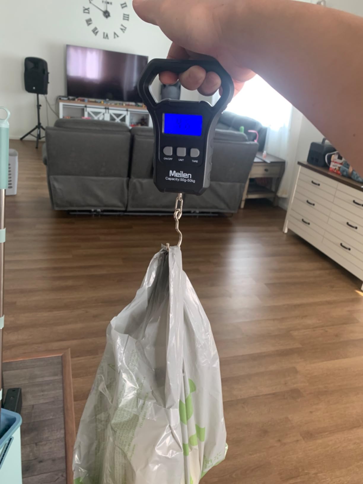 Meilen Luggage Scale,Digital Fishing Suitcase Weigh Scale,110lb/50kg customer photo 1