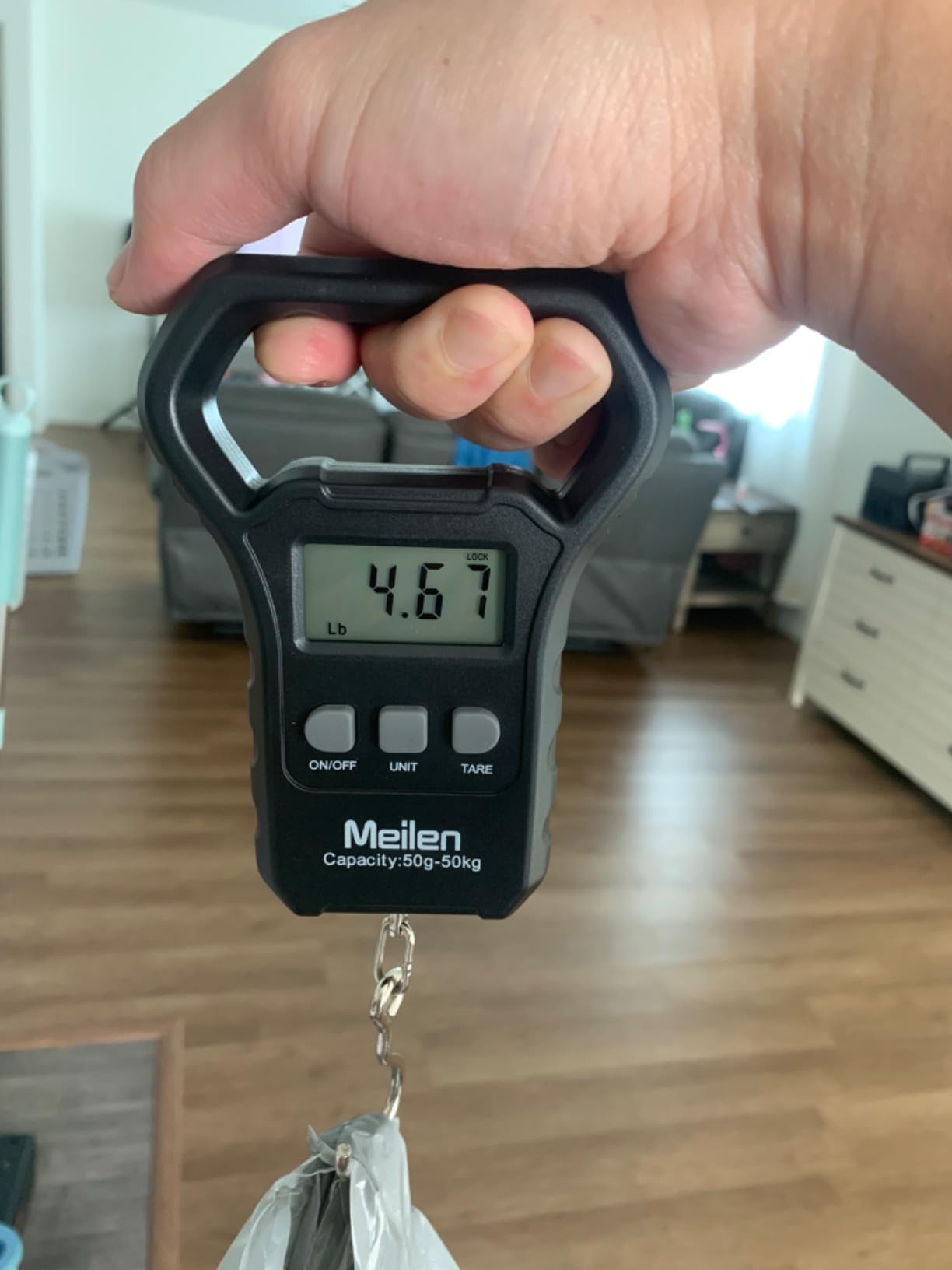 Meilen Luggage Scale,Digital Fishing Suitcase Weigh Scale,110lb/50kg customer photo 2
