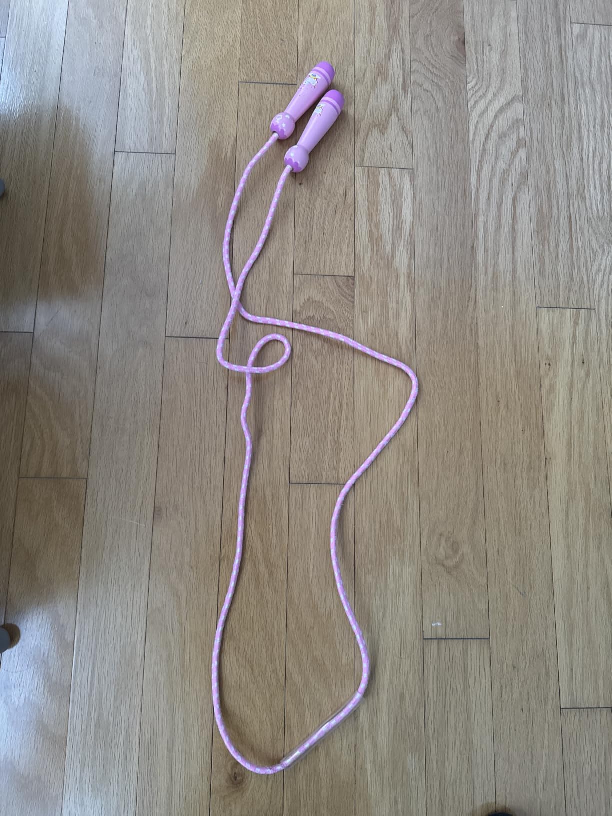 Jump Rope for Kids-Adjustable Cotton Braided Skipping Rope with Wooden Handle for Toddler Fitness Workout Exercise Outdoor Activity customer photo 1