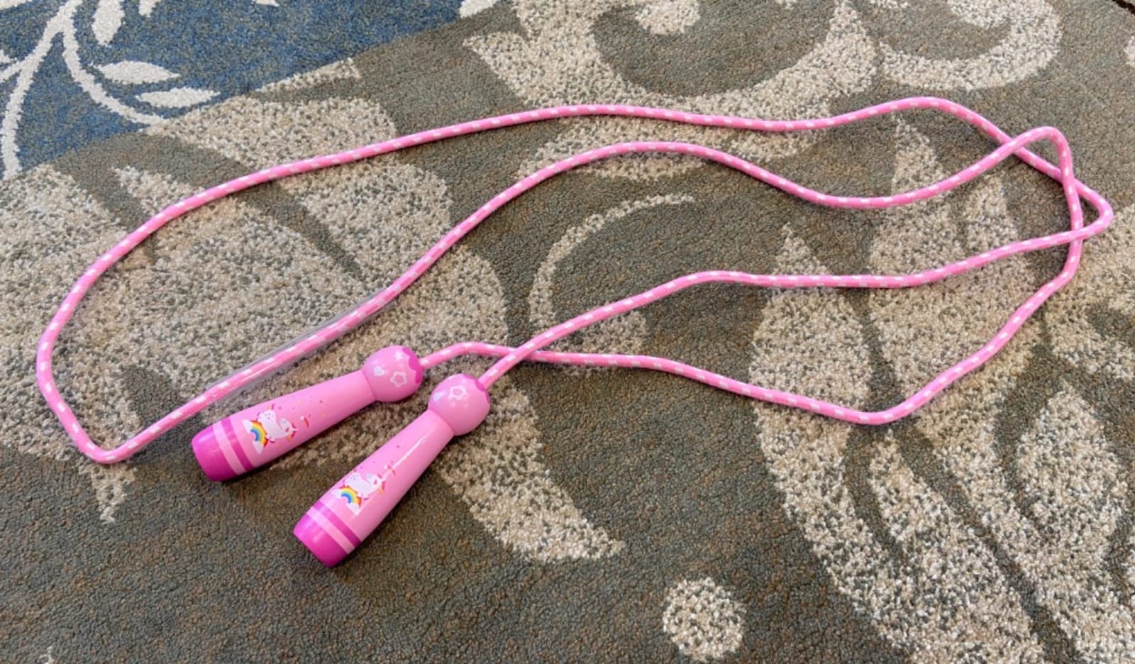 Jump Rope for Kids-Adjustable Cotton Braided Skipping Rope with Wooden Handle for Toddler Fitness Workout Exercise Outdoor Activity customer photo 2