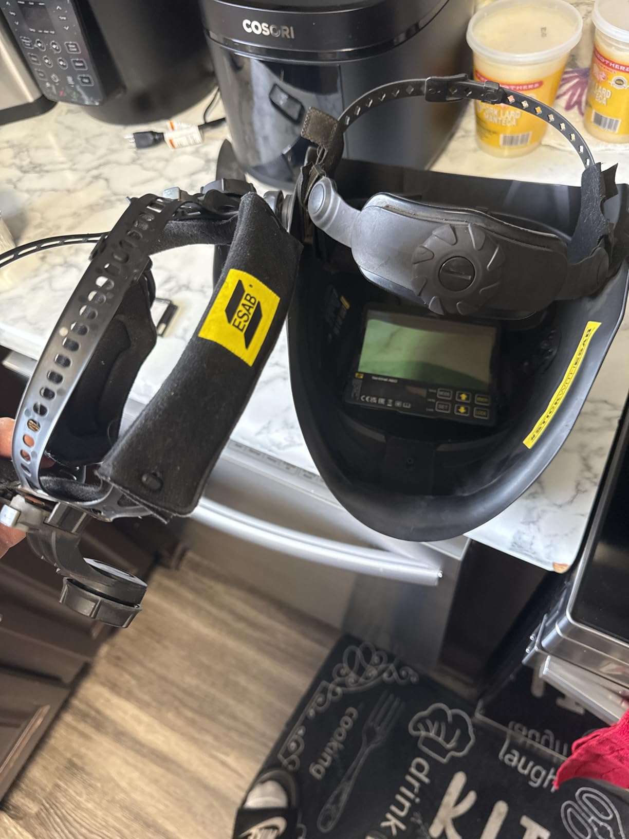 ESAB® Sentinel™ A60 Welding Helmet, Black Low-Profile Design, High Impact Resistance Nylon, Large Viewing Area 4.65 in x 2.80 in customer photo 1