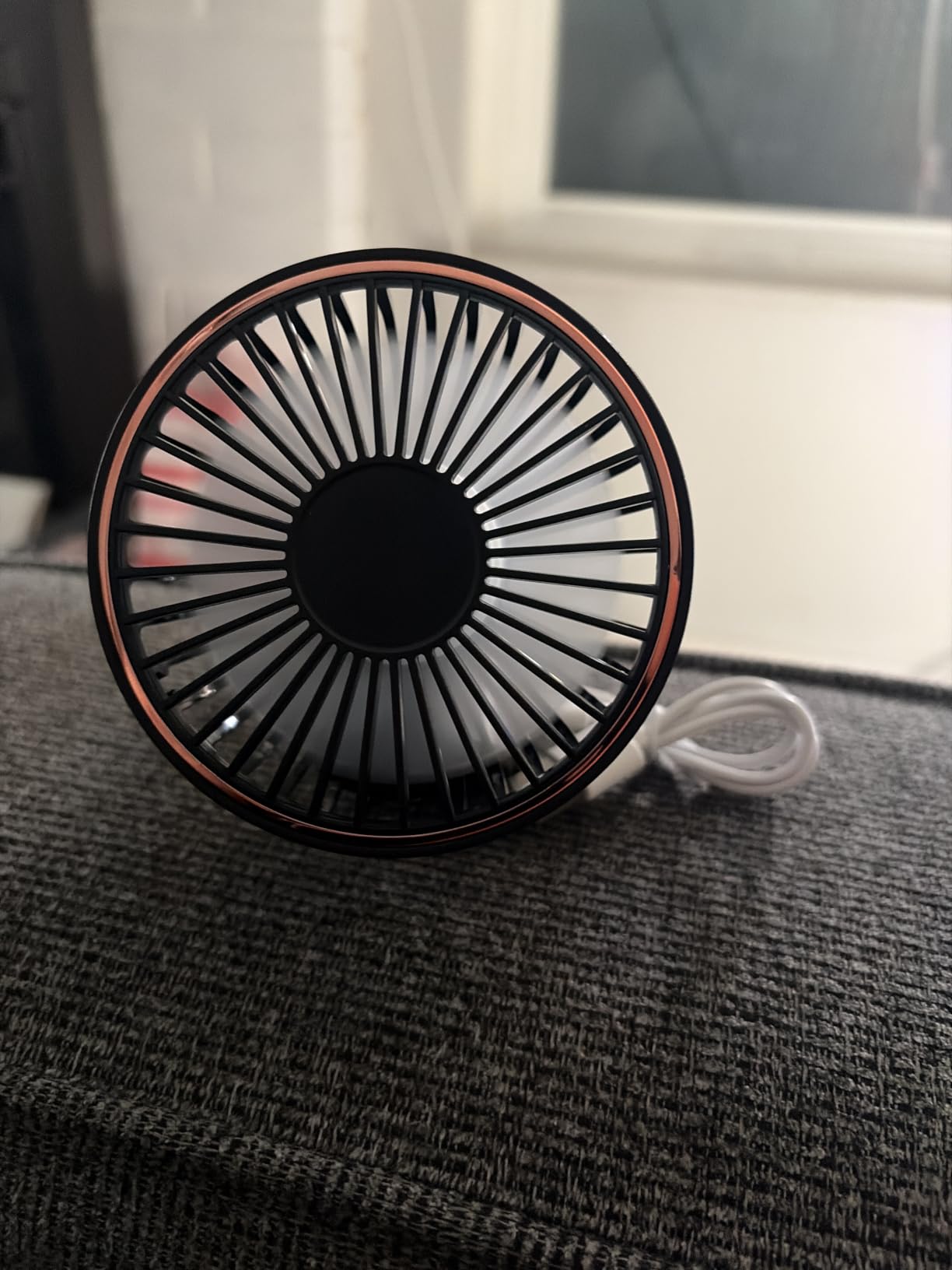 TUNISE Portable Handheld Fan, Portable Fan Rechargeable, 4000mAh, 180° Adjustable, 6 Speed Wind, Display Electricity in Real Time, USB Rechargeable Foldable F an, Quiet Personal Fan as Power Bank customer photo 2