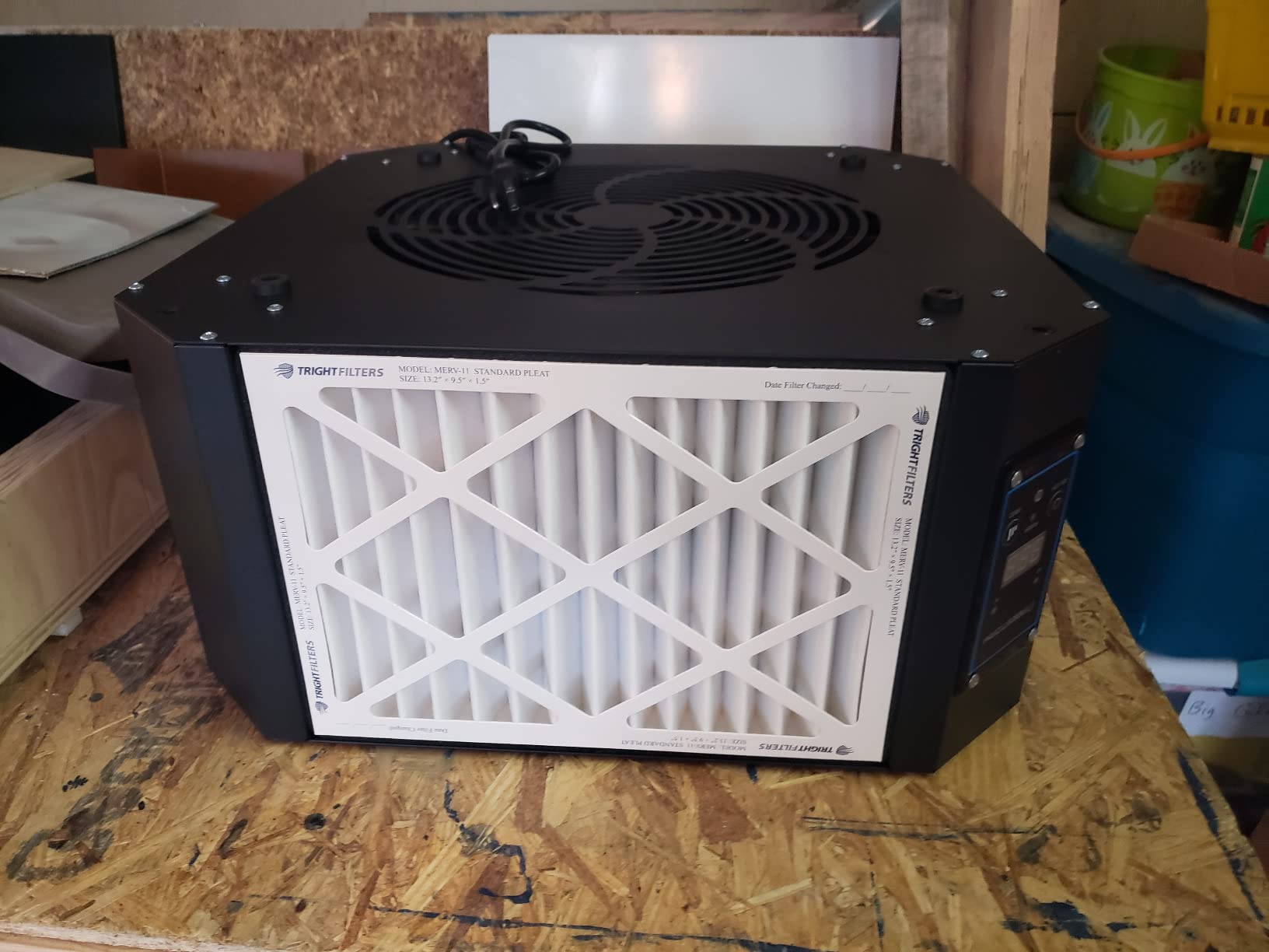ABESTORM 360 Degree Intake Air Filtration System Woodworking 1350 CFM Hanging Air Filter with Strong Vortex Fan for Wood Workshop, Garage, Shop Dust Collectors, Up to 1700 sq. ft, DecDust 1350 customer photo 2