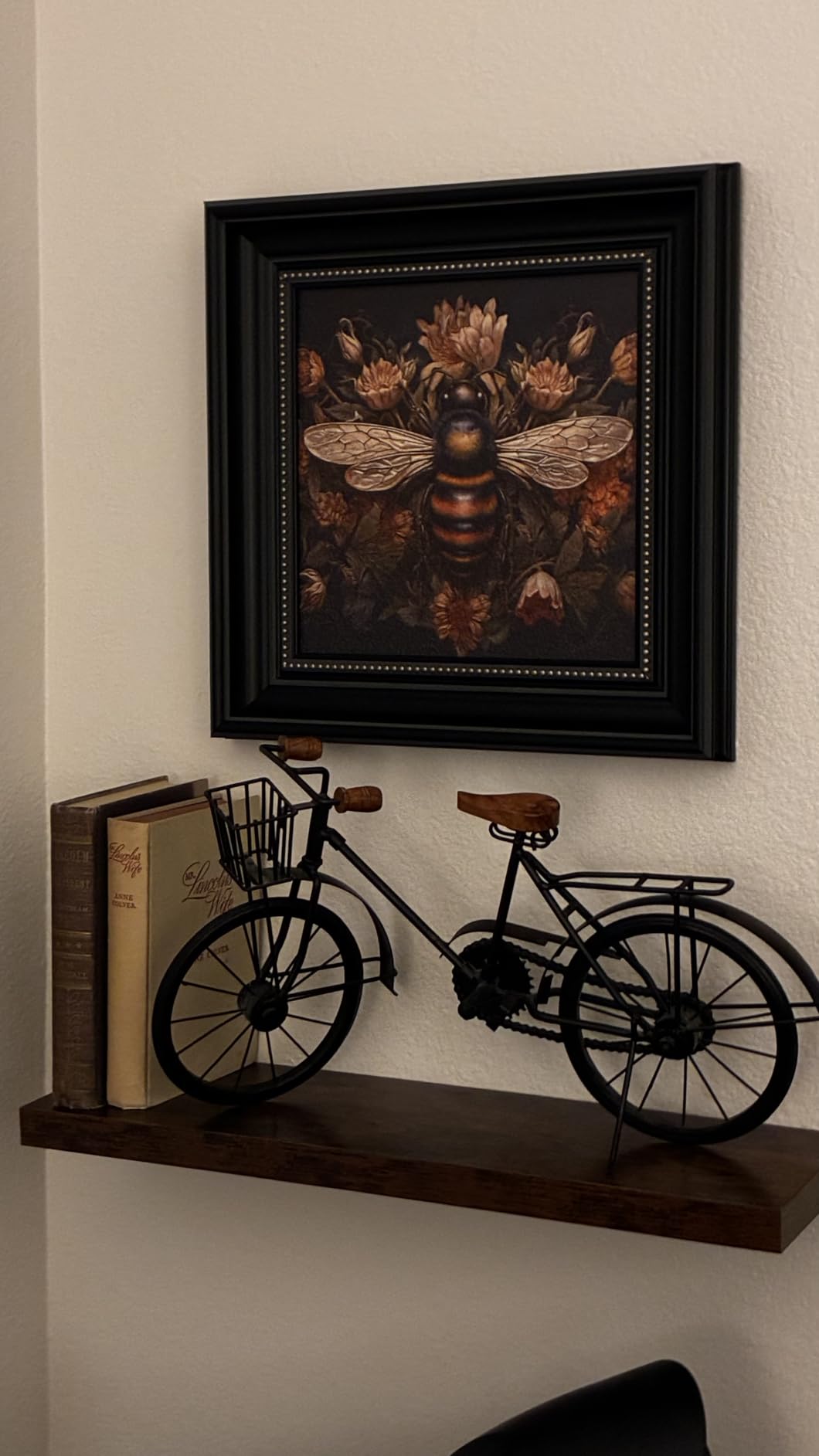 BAYKA Black Floating Shelves 15.7in, Set of 3, Wall Mount Rustic Wood Shelf customer photo 2