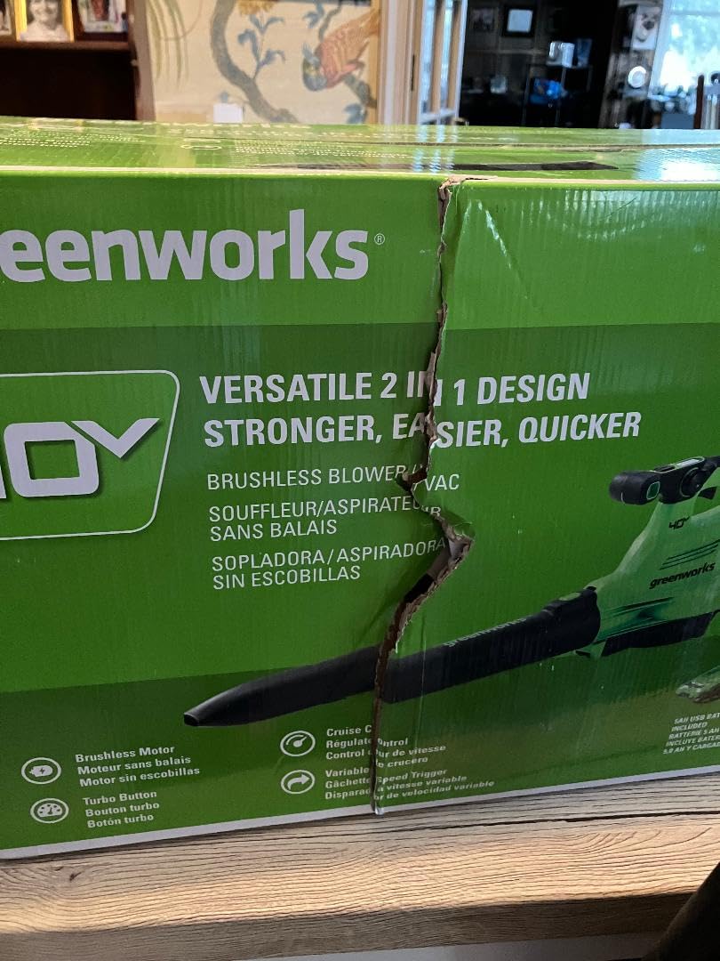 Greenworks 40V Leaf Blower / Vacuum, 505 CFM, 5.0 Ah Battery and Charger customer photo 2