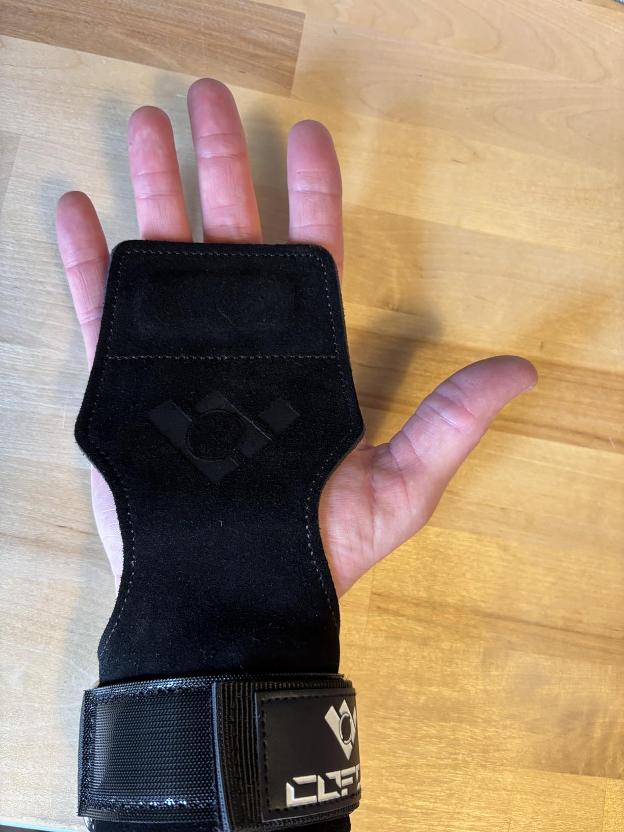 Weight Lifting Wrist Strap, Double-Layer Leather for Deadlift Powerlifting customer photo 2