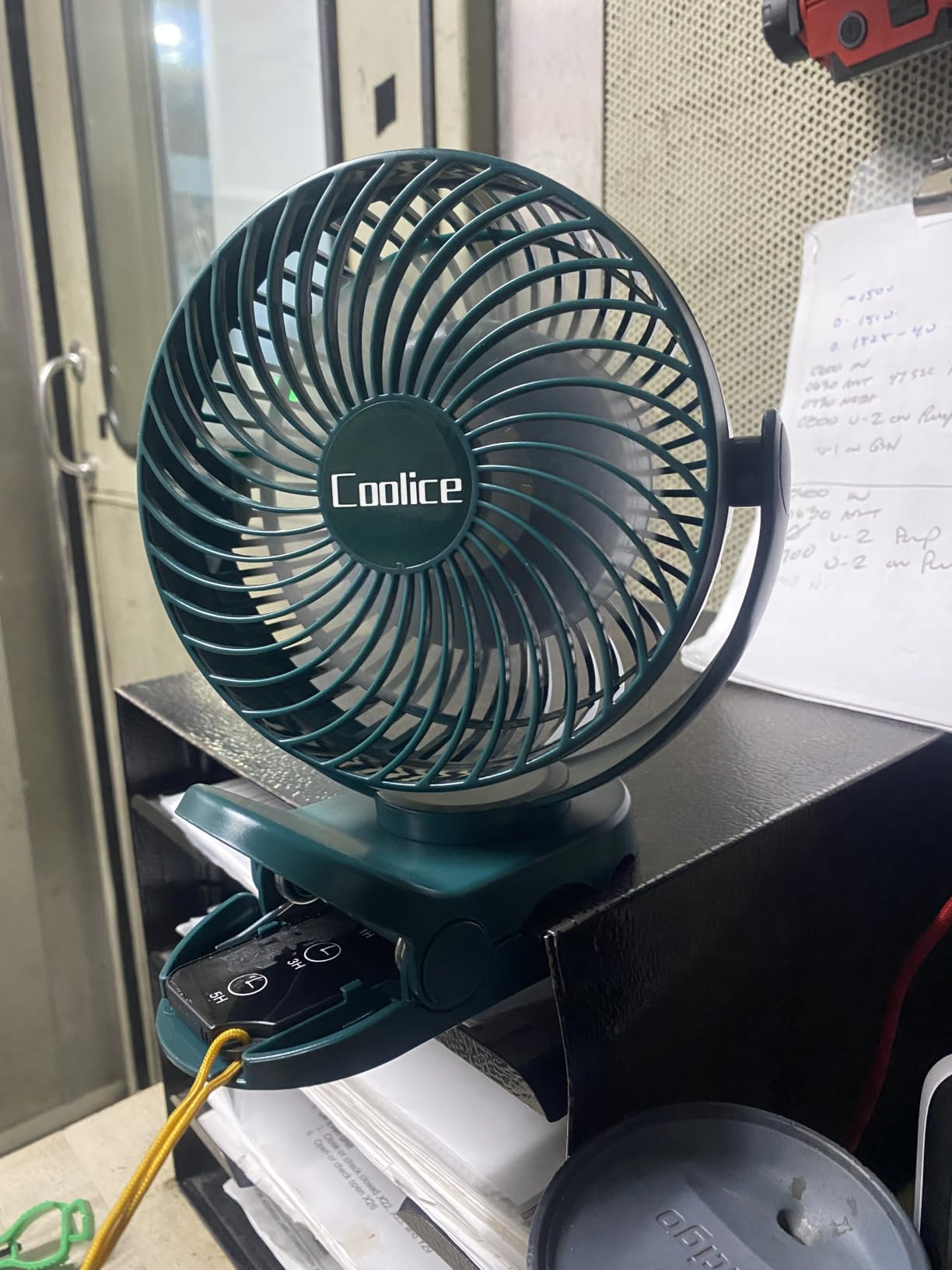 Camping Fan with Remote Control - 12000mAh Rechargeable Battery Powered Fan, Camping Fans for Tents with LED light & Hanging Hook, Rechargeable Battery Operated Ceiling Fans for Tent RV Bed, Green customer photo 1